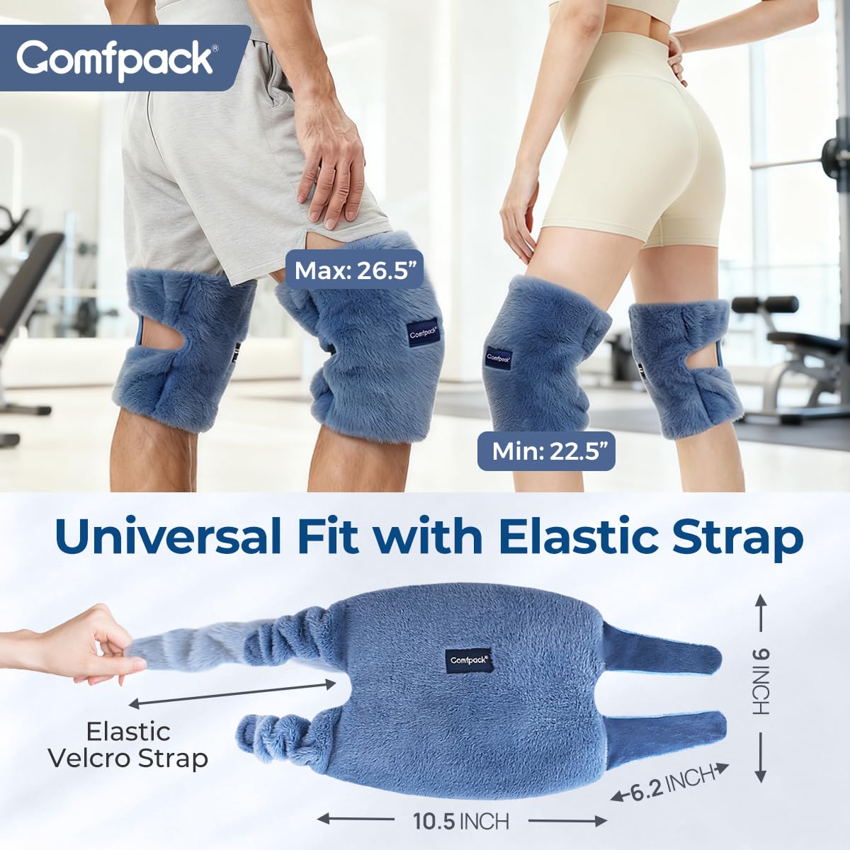 Comfpack uso diario en casa: alivio cómodo para la rodilla.