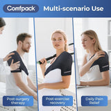 Comfpack uso manos libres: diseño ligero para movilidad durante tratamiento.