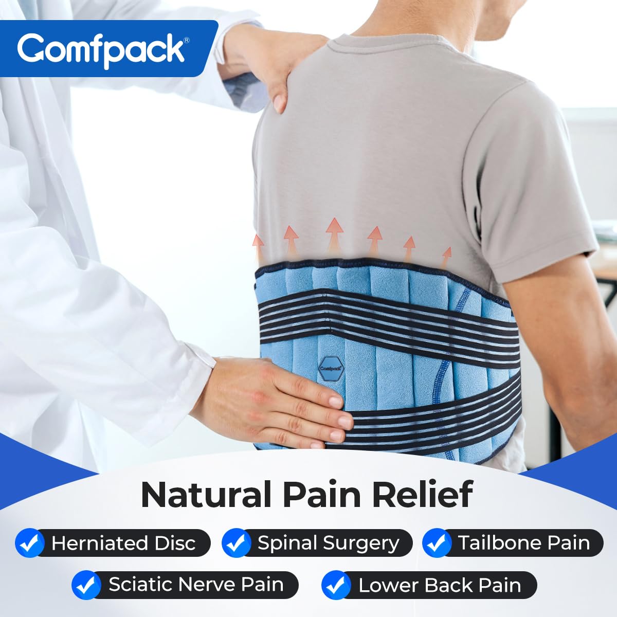 Comfpack uso recomendado de 20 minutos y revisión de la piel.