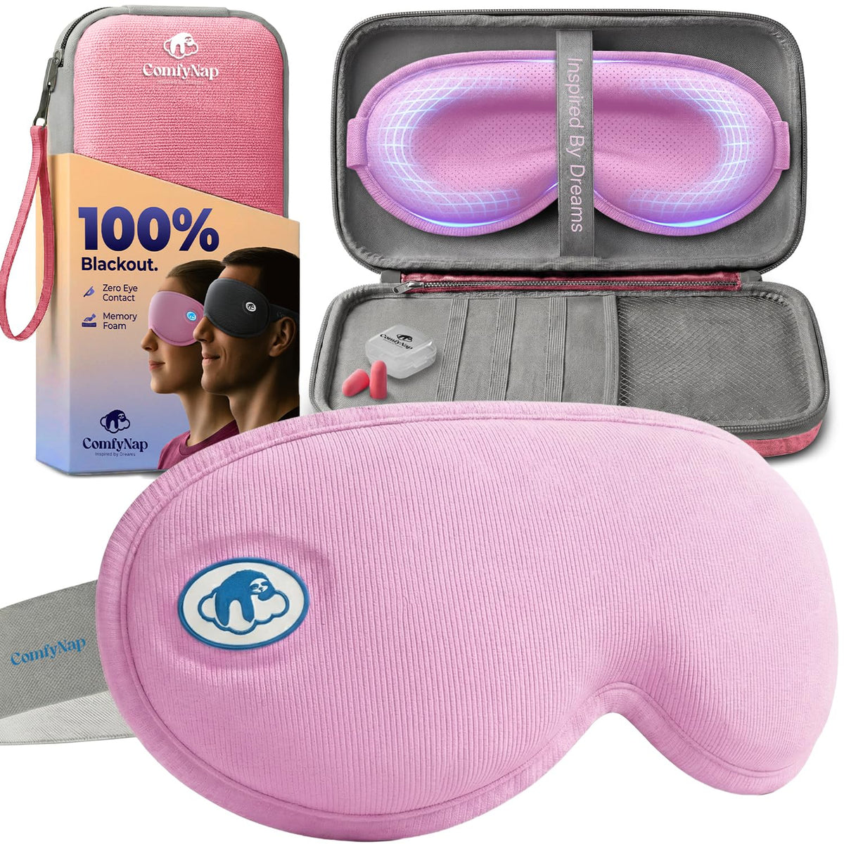ComfyNap Mascarilla DeepSpace: oscuridad óptima para descanso profundo.