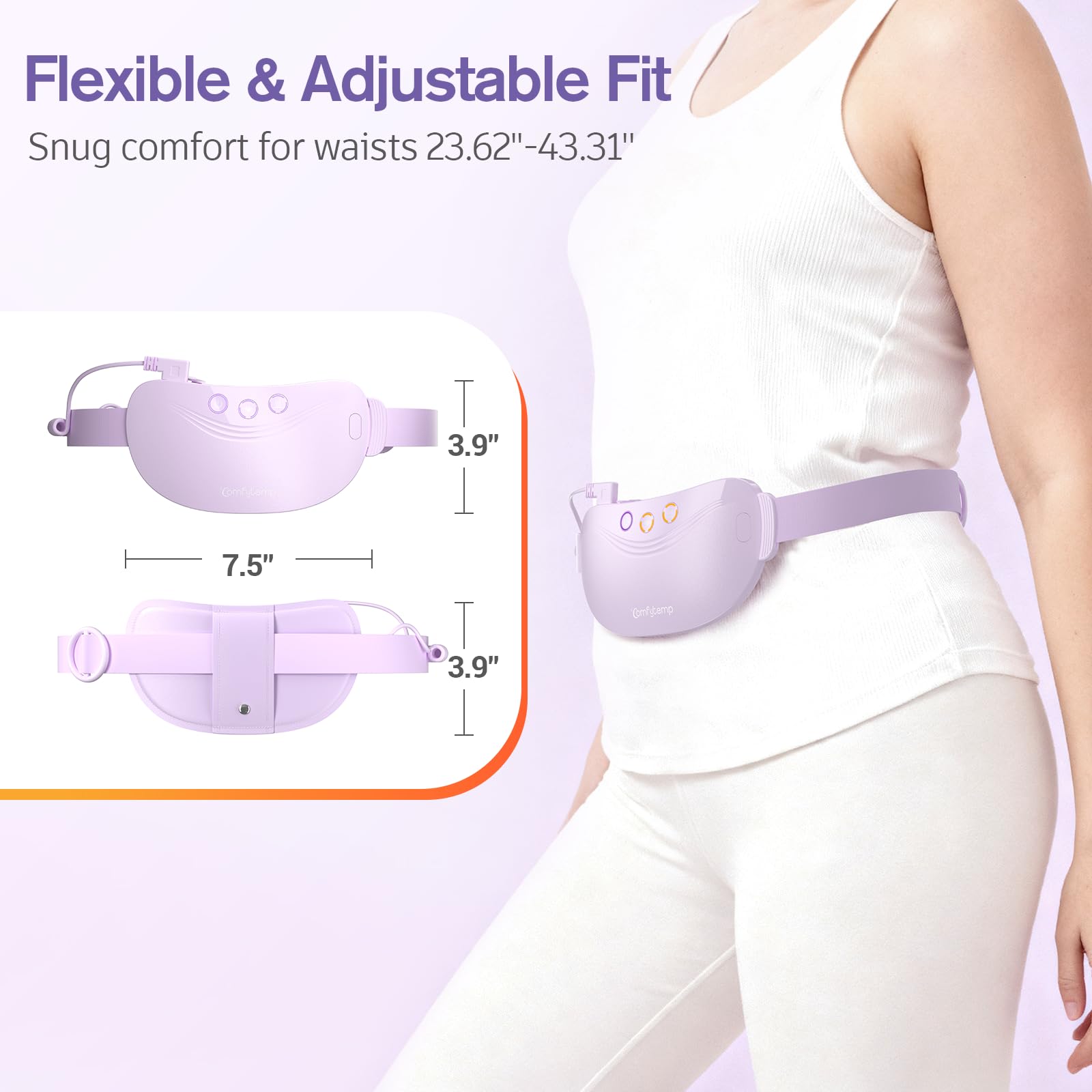 Comfytemp ajuste cintura, cinturón ajustable para diferentes tallas.