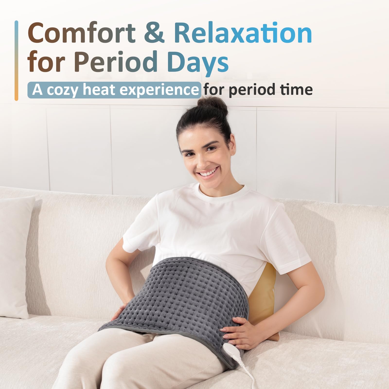 Comfytemp almohadilla para hombros y piernas, uso cómodo en sofá