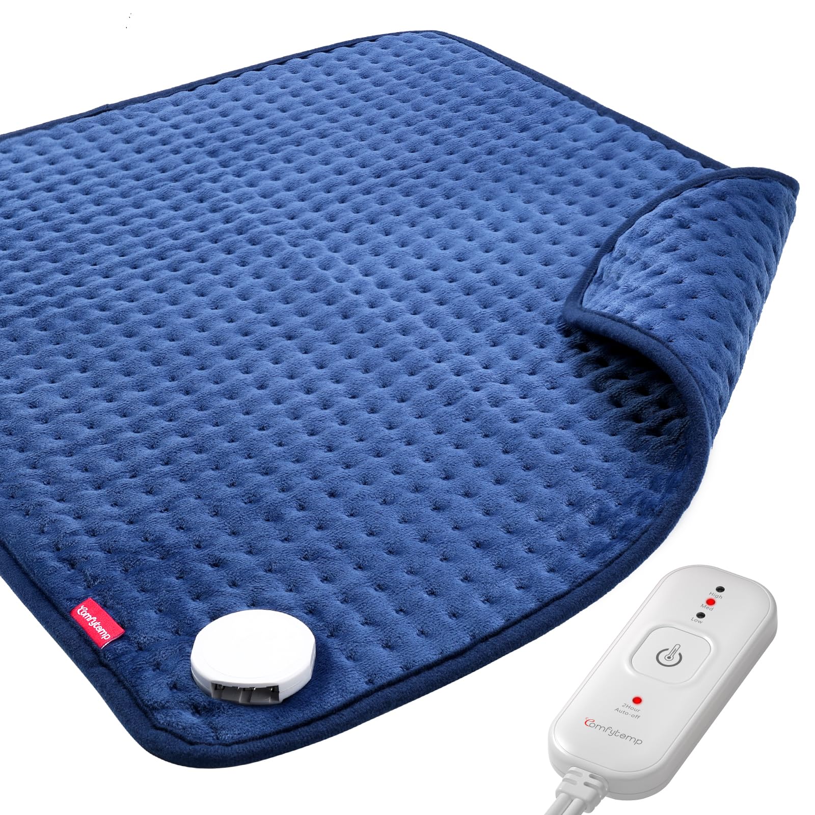 Almohadilla térmica ultra amplia de Comfytemp cubre la espalda para relajación muscular.