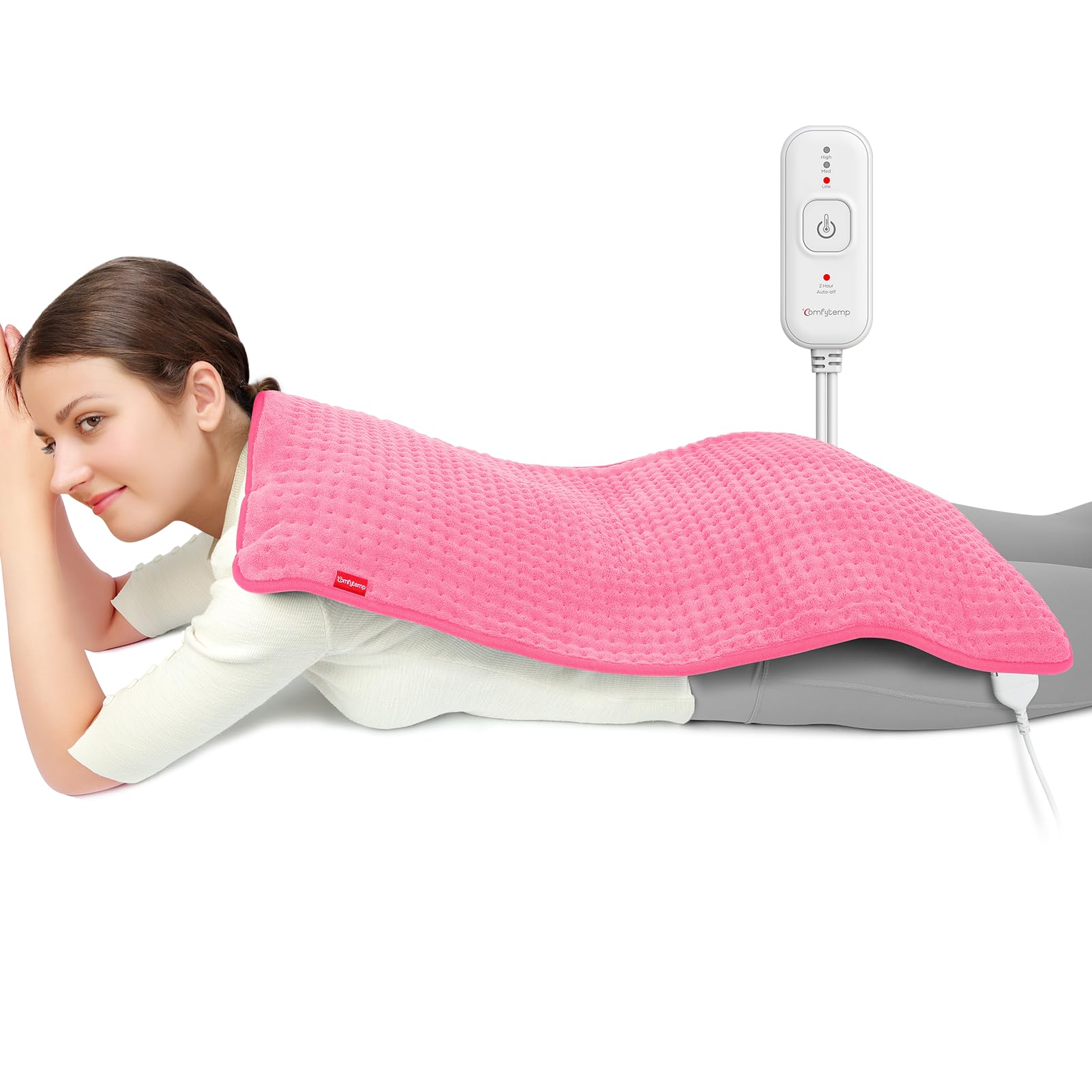 Almohadilla térmica extra grande Comfytemp cubre espalda para confort profundo.