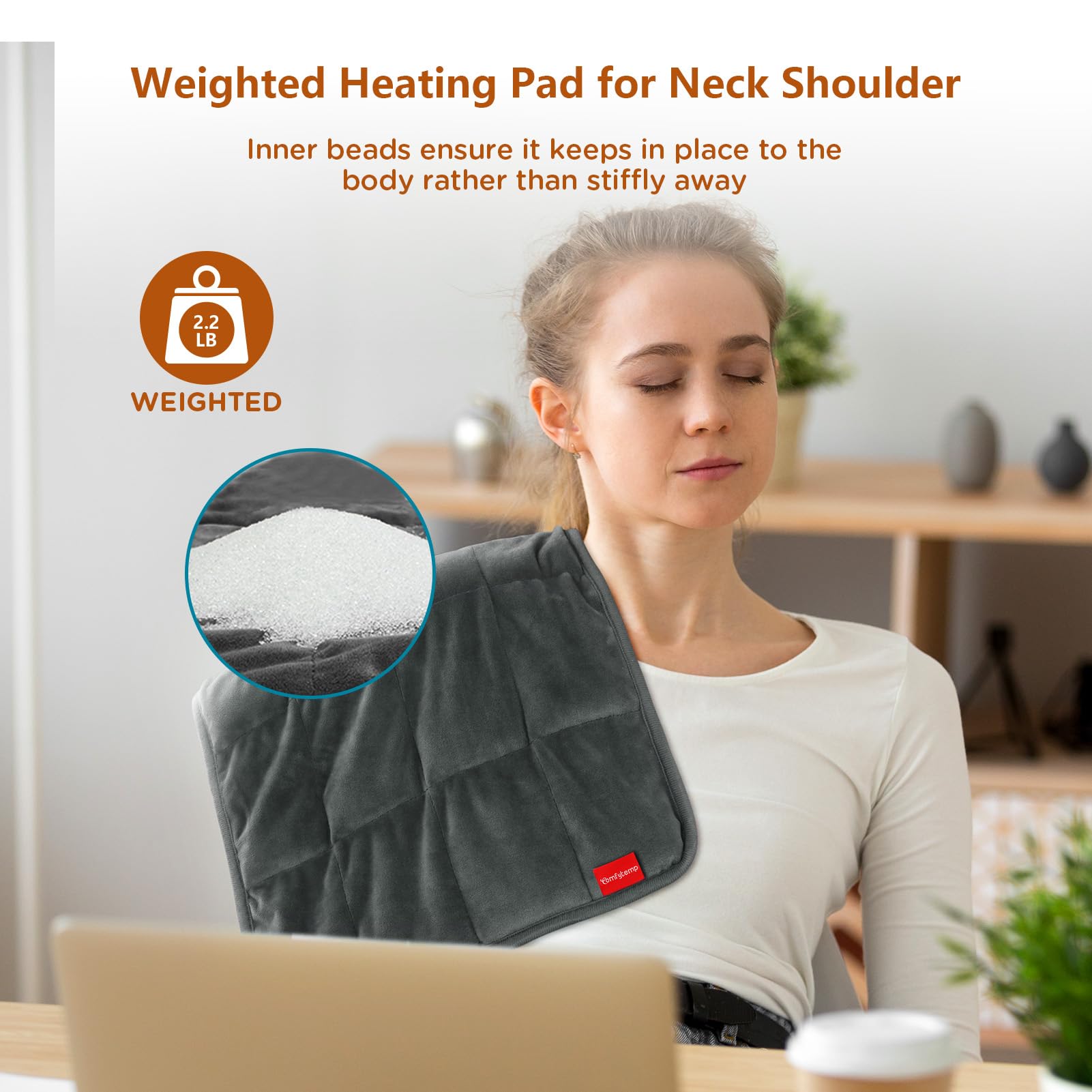 Comfytemp con apagado automático de 2 horas para seguridad y eficiencia energética.