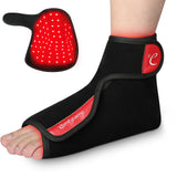 Comfytemp vendaje para pies con luz roja inalámbrica, cómodo ajuste para el hogar.