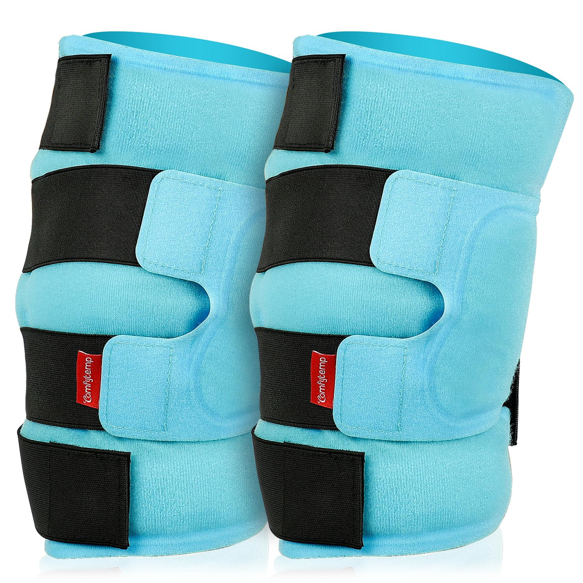 Banda de rodilla Comfytemp con cobertura 360° para alivio localizado.