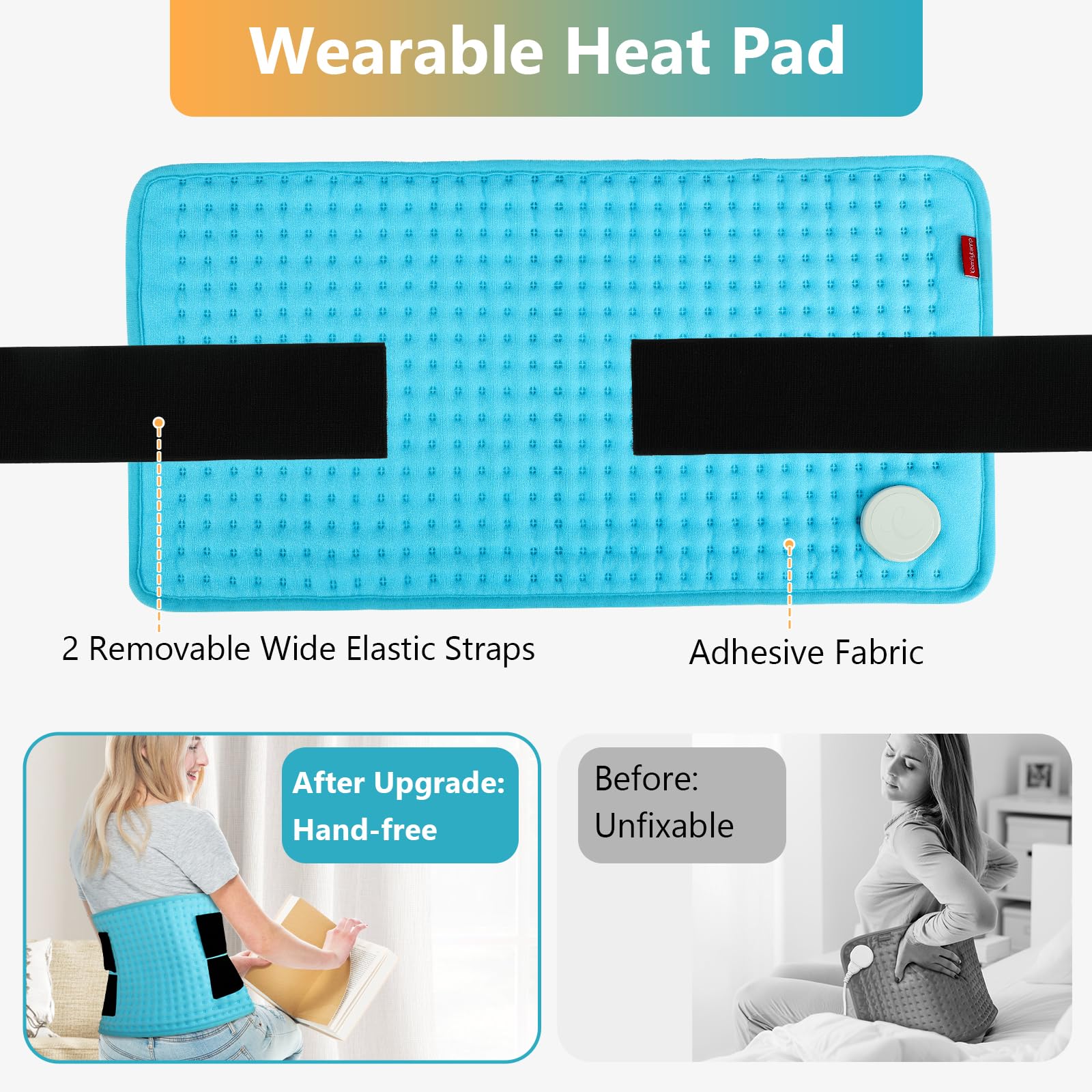 Comfytemp bandas-elasticas-dorso: sujeción segura para uso manos libres.