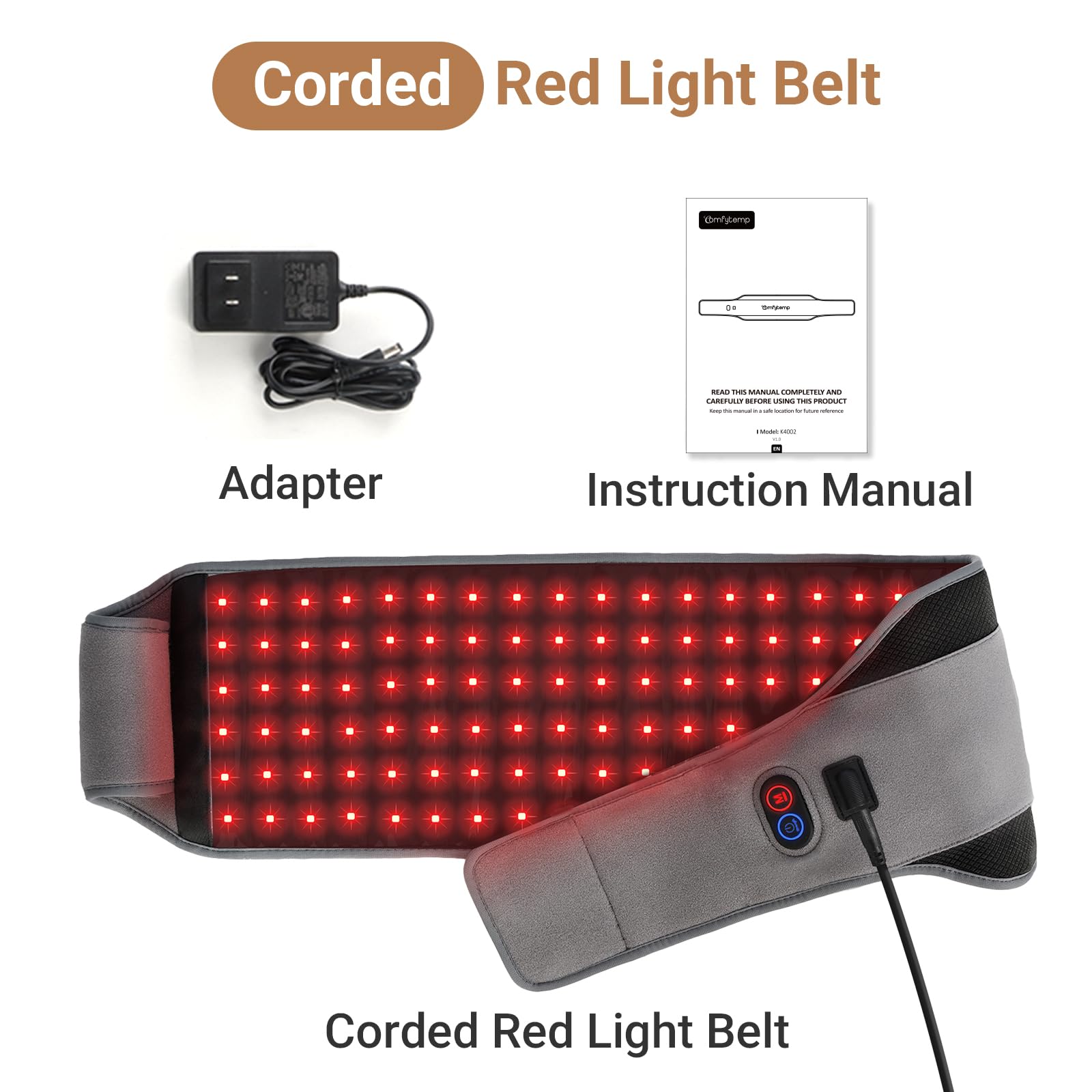 Comfytemp belt in use during a 20-minute session reminder.
