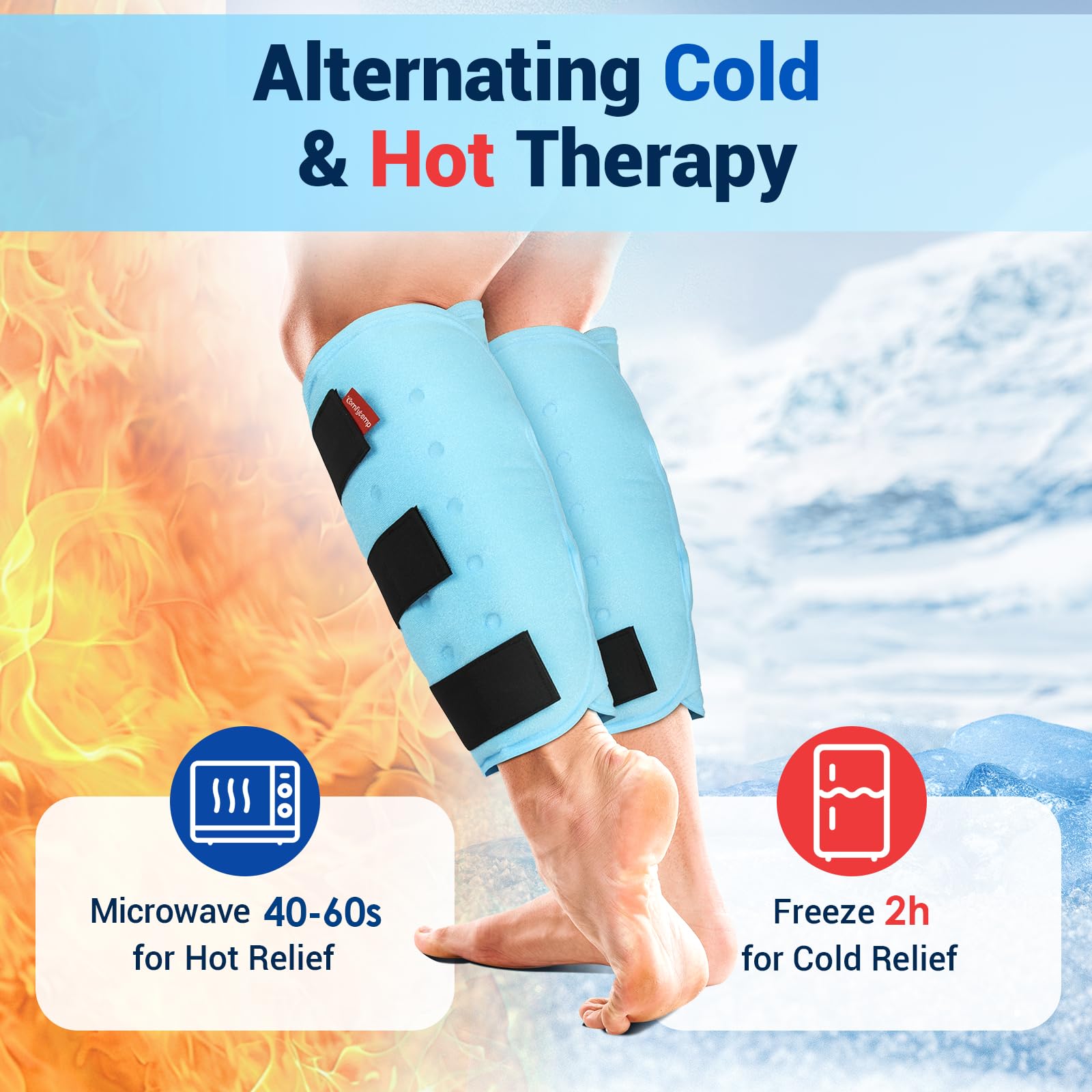 Comfytemp bolsa gel capa impermeable y flexible para uso cómodo.
