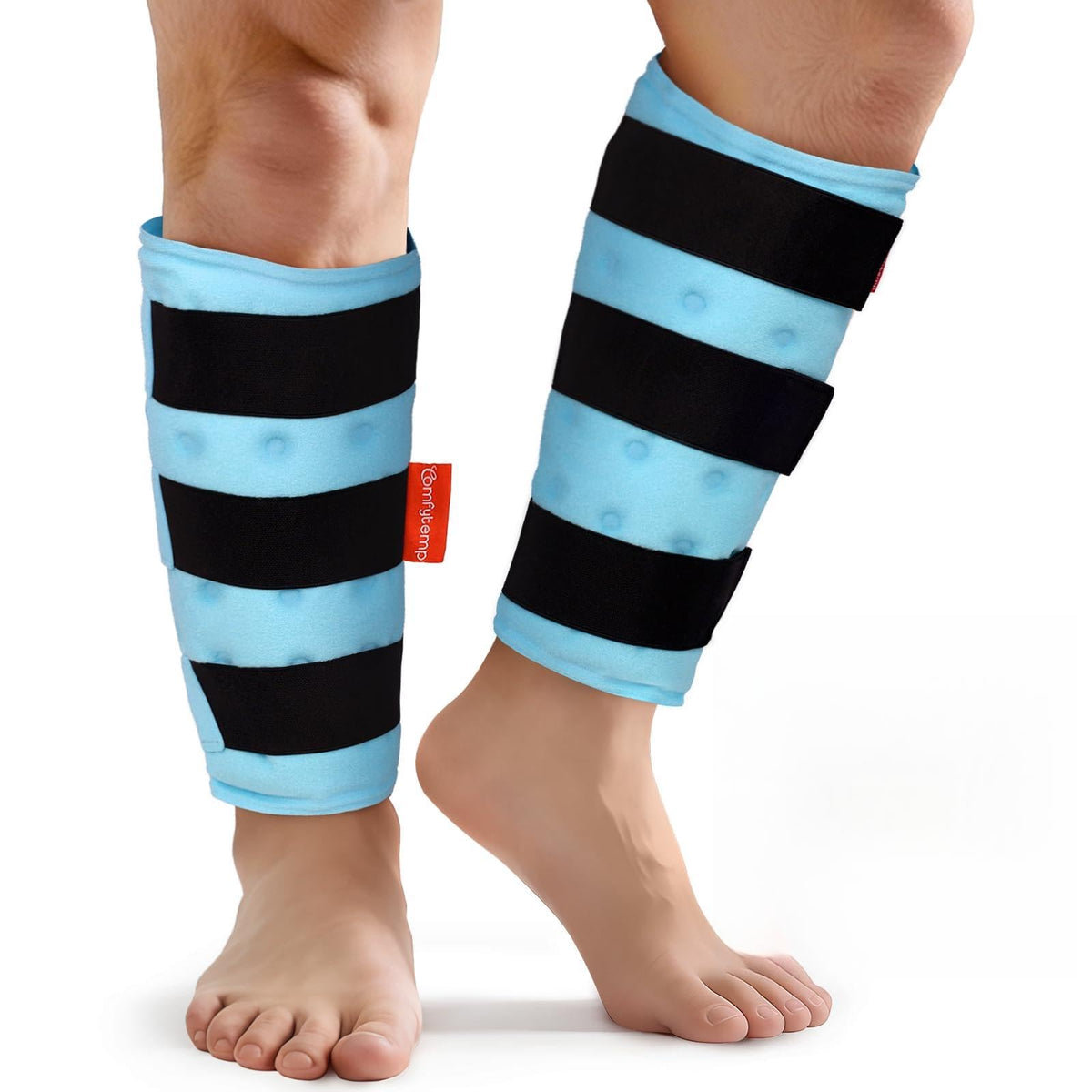 Comfytemp bolsa gel cobertura total pantorrilla y rodilla ofrece alivio amplio.