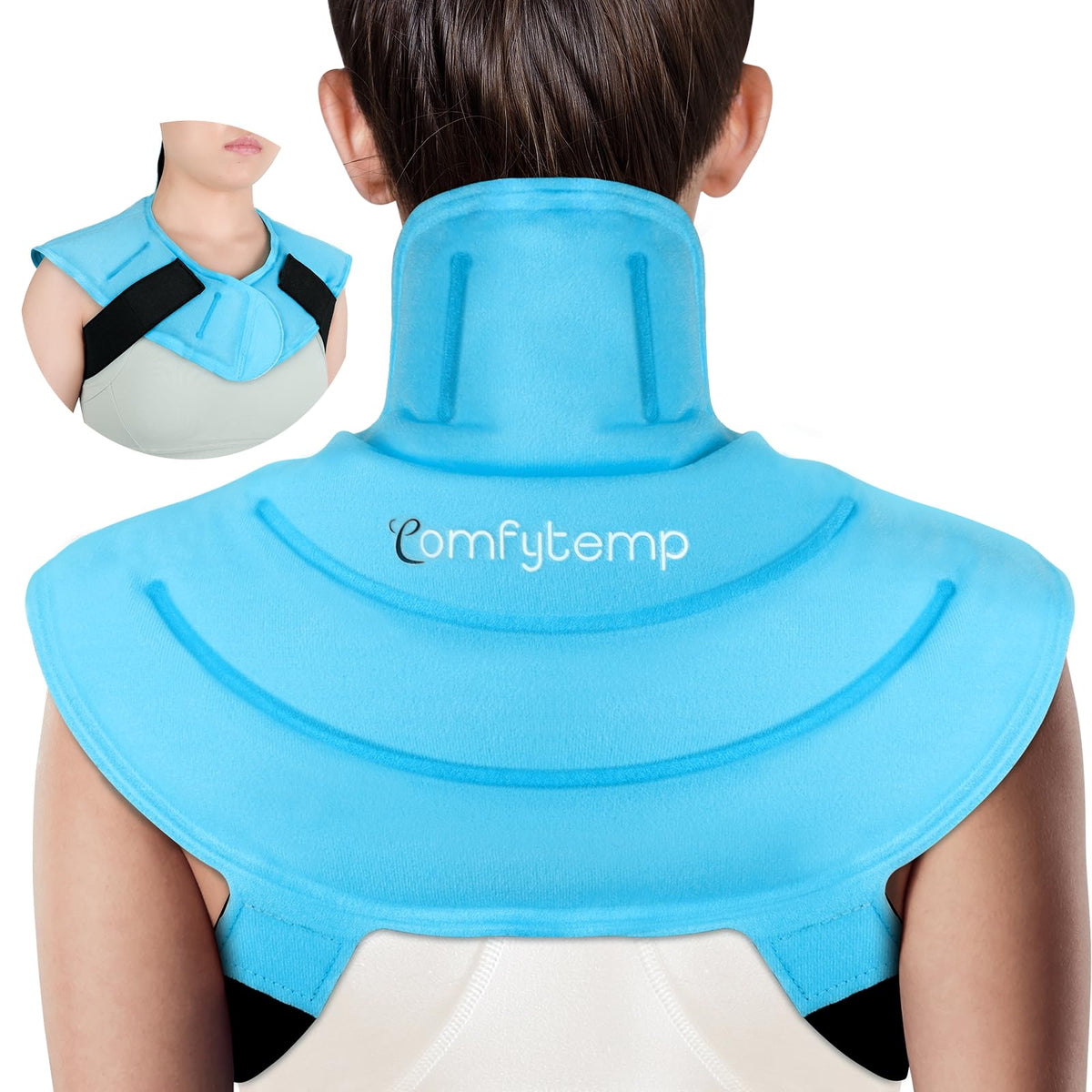 Comfytemp bolsa de hielo cuello hombros azul para alivio refrescante diario