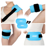 Bolsas de gel frío Comfytemp con dos packs para rodilla y tobillo.