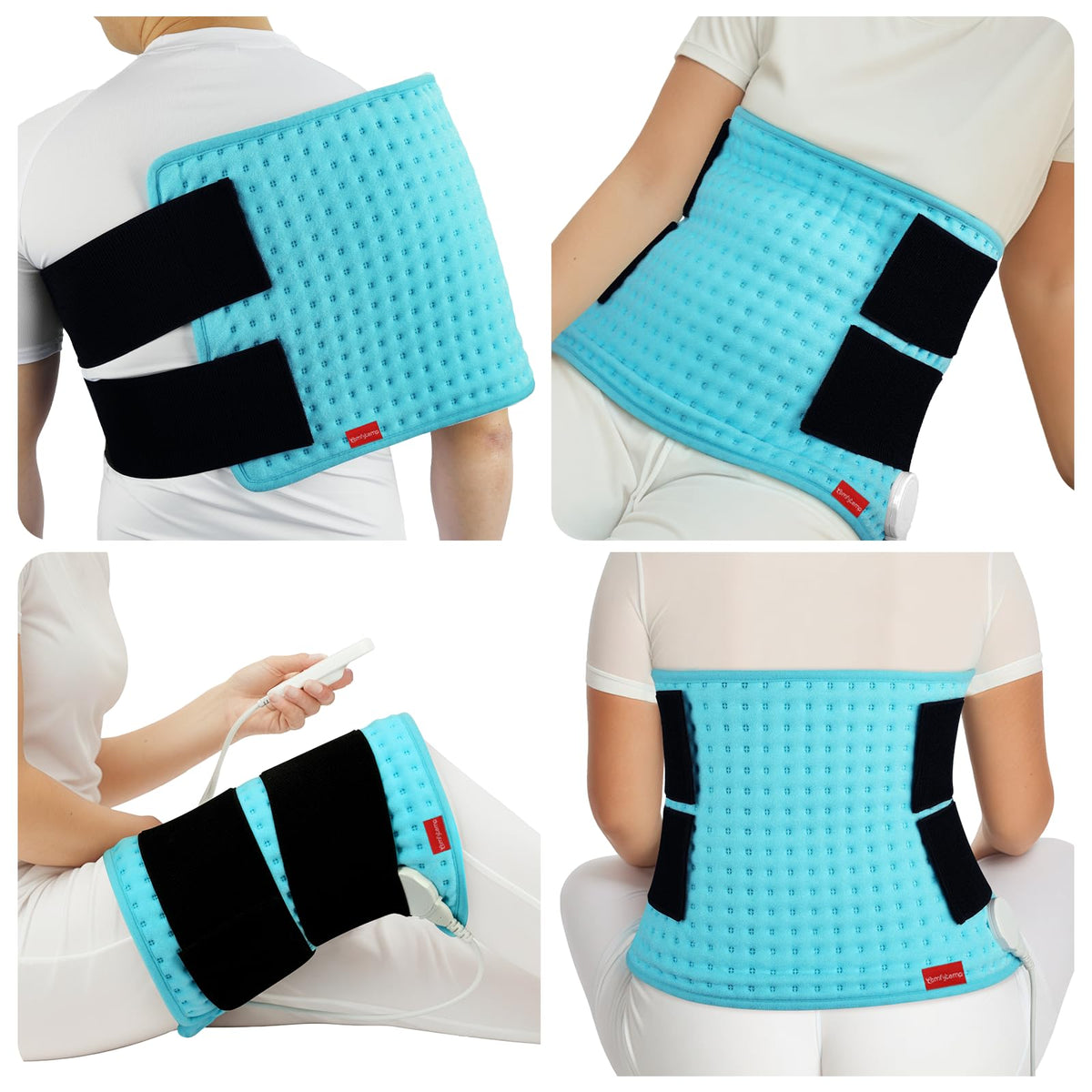 Comfytemp calentador-cuerpo-dorso: cobertura amplia para espalda y piernas, calor cómodo.
