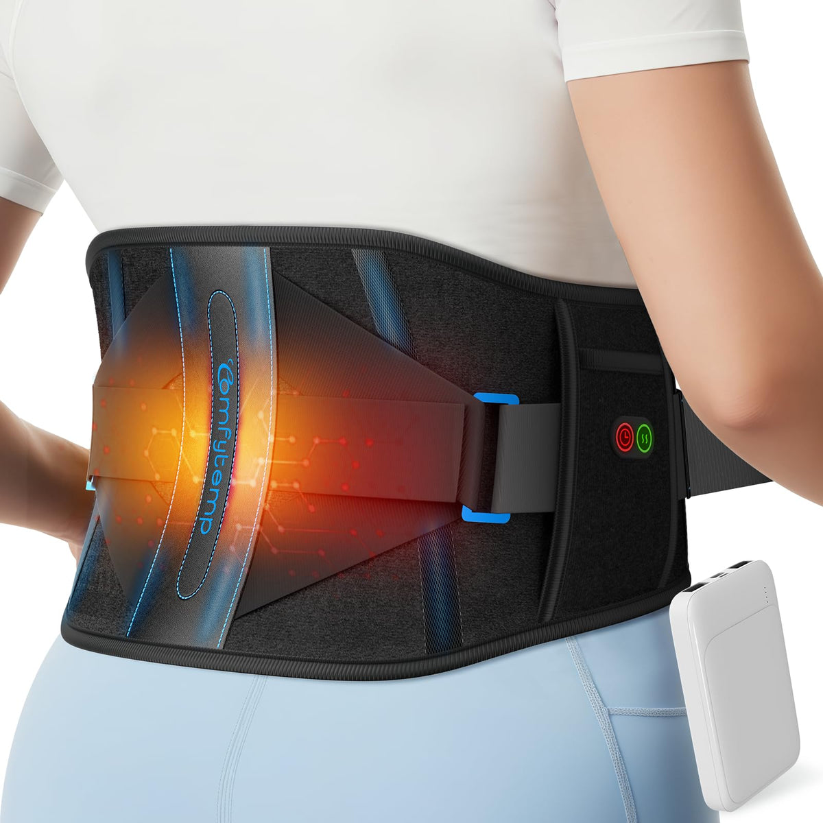 Comfytemp calentador lumbar sin cables para comodidad diaria