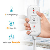 Comfytemp calor-dirigido-3-ajustes: calor uniforme para áreas amplias del cuerpo.