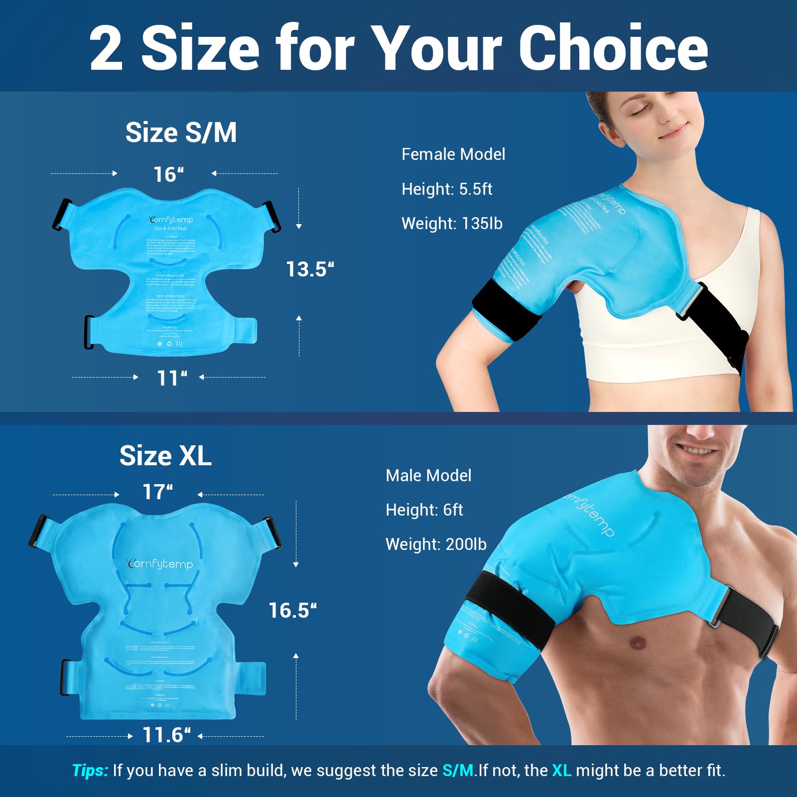 Compresa de calor Comfytemp para hombro, relajación rápida tras el entrenamiento.