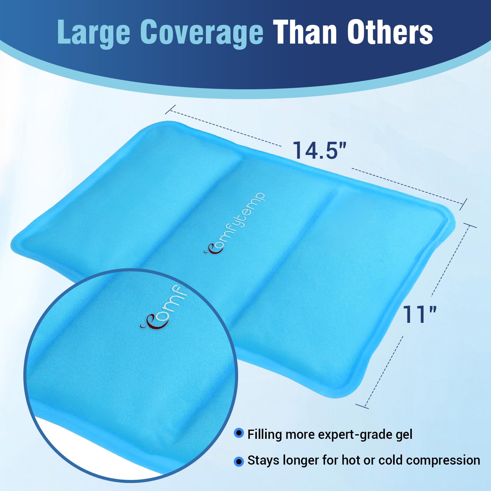 Comfytemp diseño externo pegajoso para mejor ajuste durante movimiento.