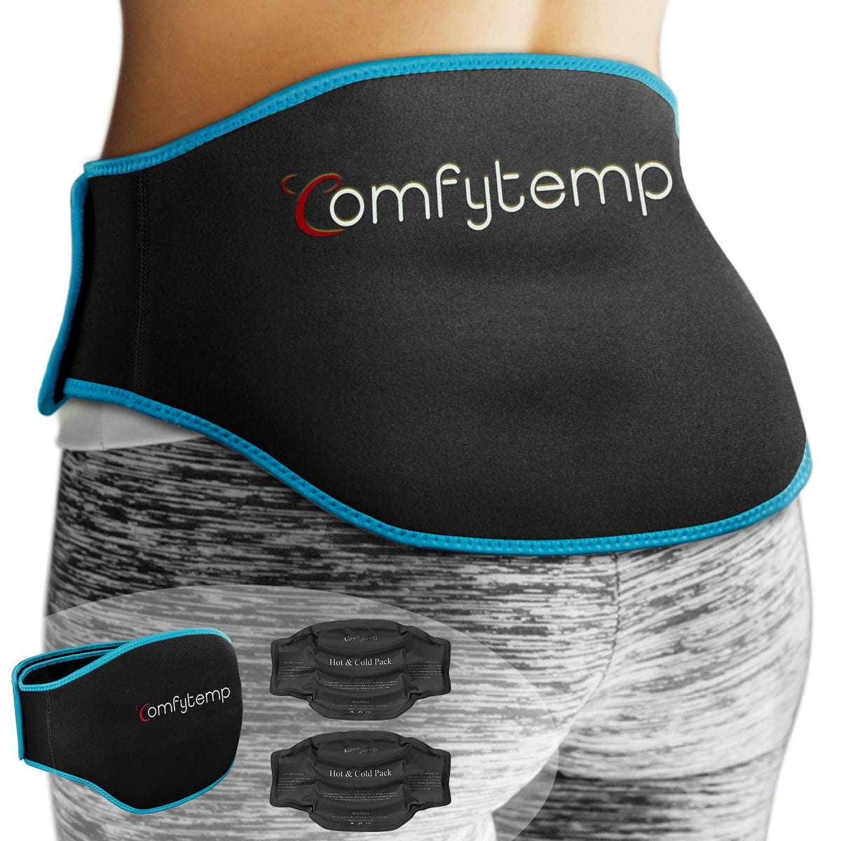 Comfytemp cinturón frío-espalda ofrece soporte lumbar estable.