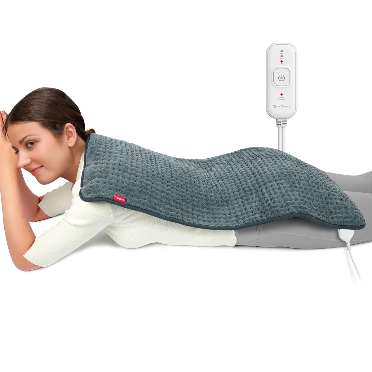 Comfytemp manta calientadora, cobertura-extensa para espalda y cuerpo, confort envolvente.