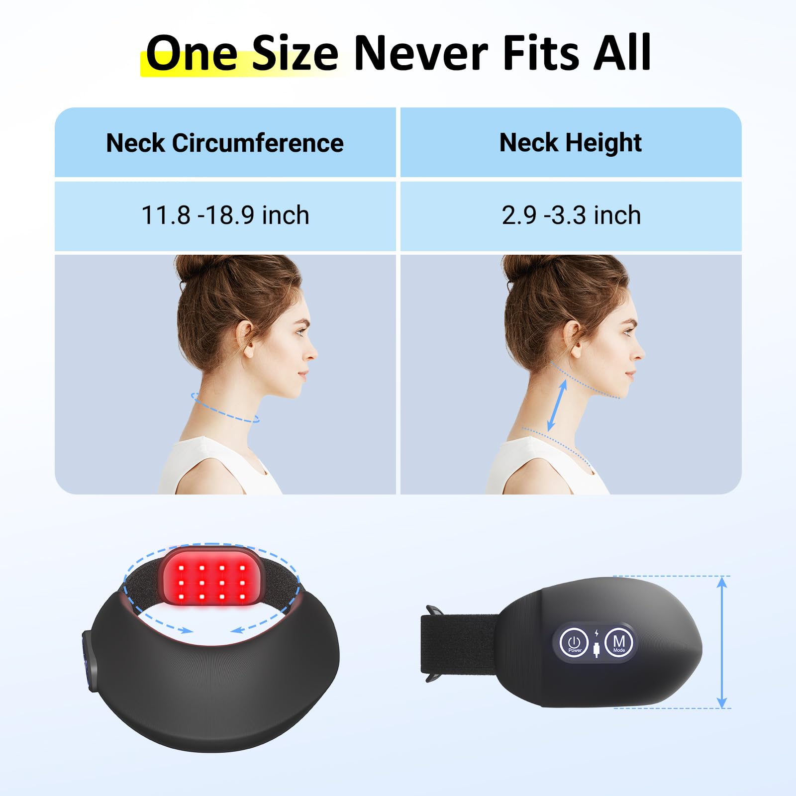 Comfytemp collar cervical lavado fácil: higiene diaria sencilla.