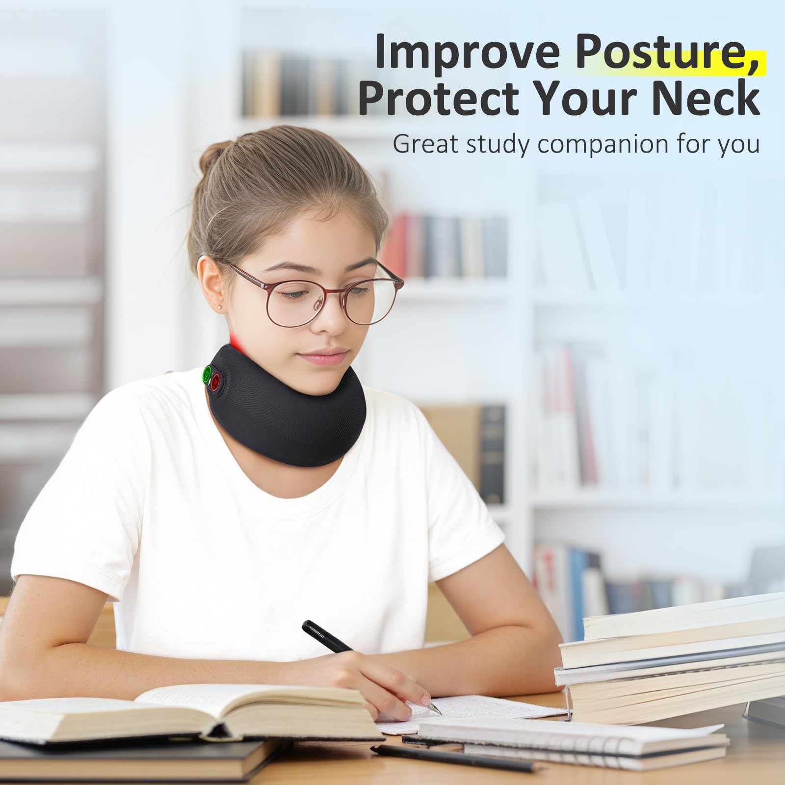 Comfytemp collar cervical luz roja: iluminación para relajación del cuello.