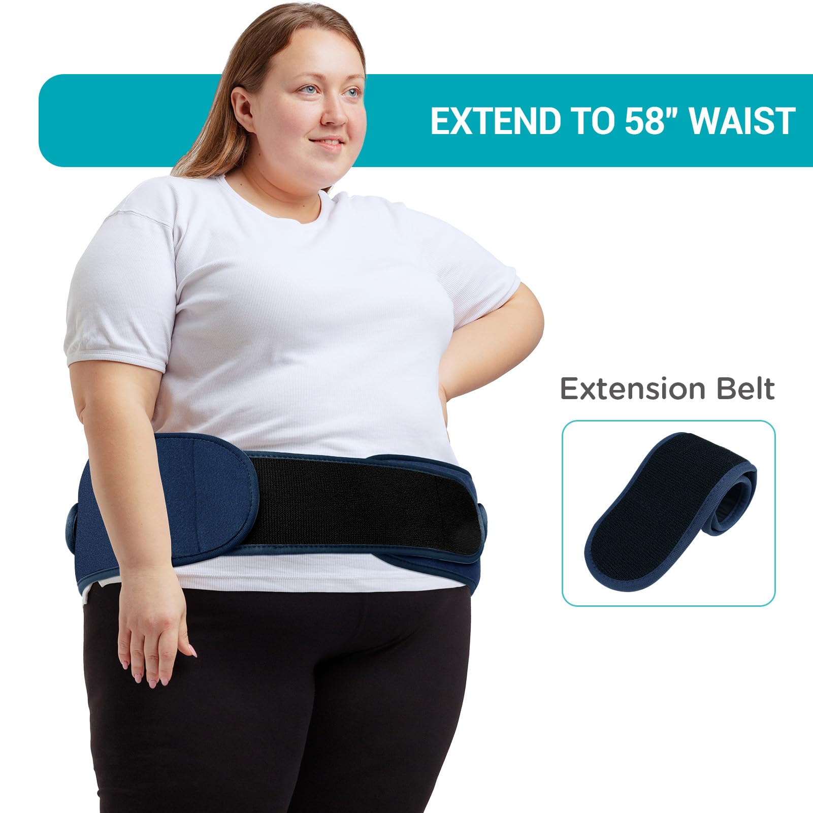 Correa extensible de Comfytemp para cintura hasta 58 pulgadas.