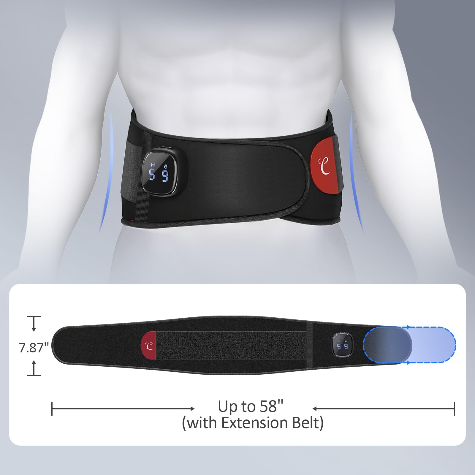 Correas de cintura dobles de Comfytemp para un ajuste seguro.