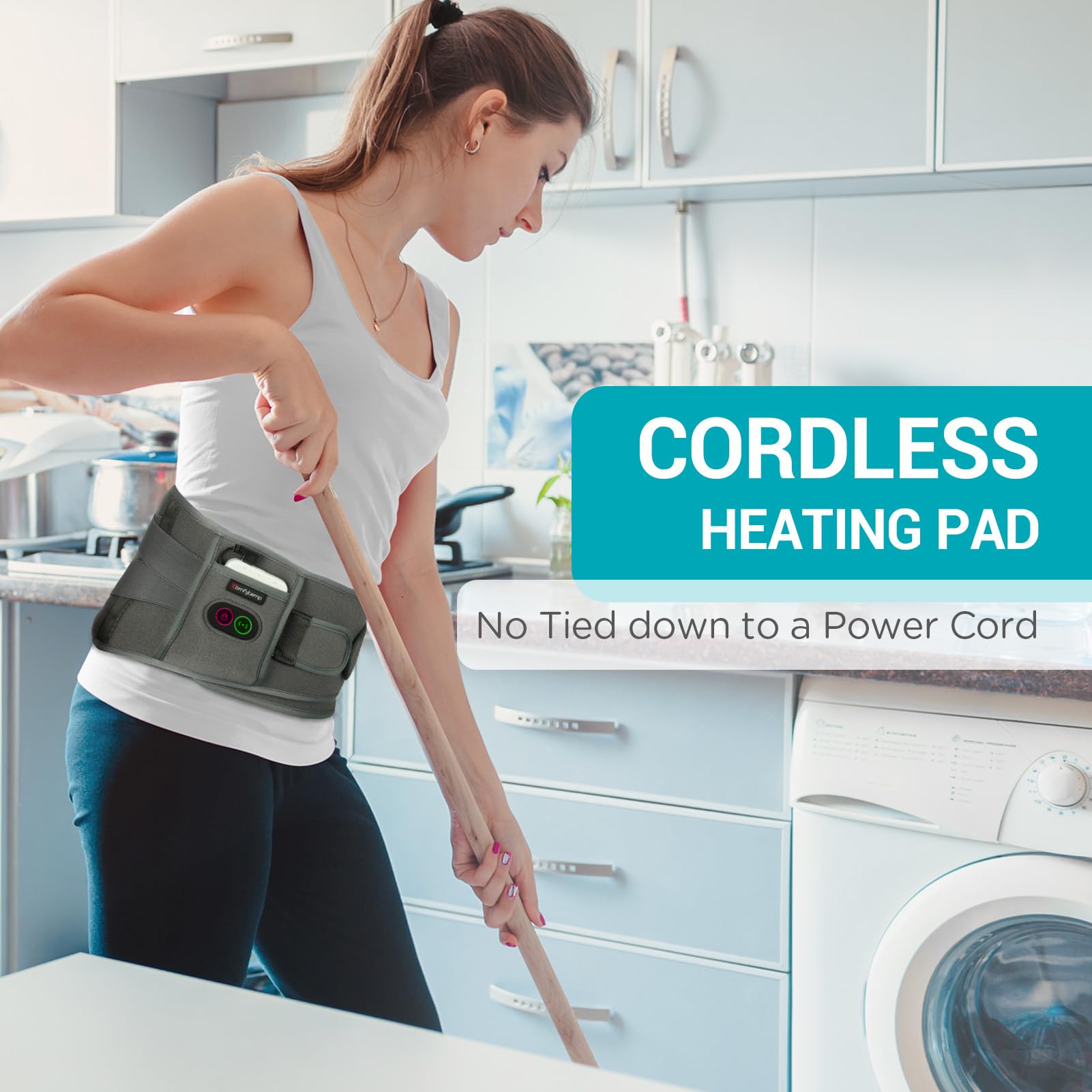 Correas elásticas ajustables de Comfytemp para un ajuste dorsal cómodo.