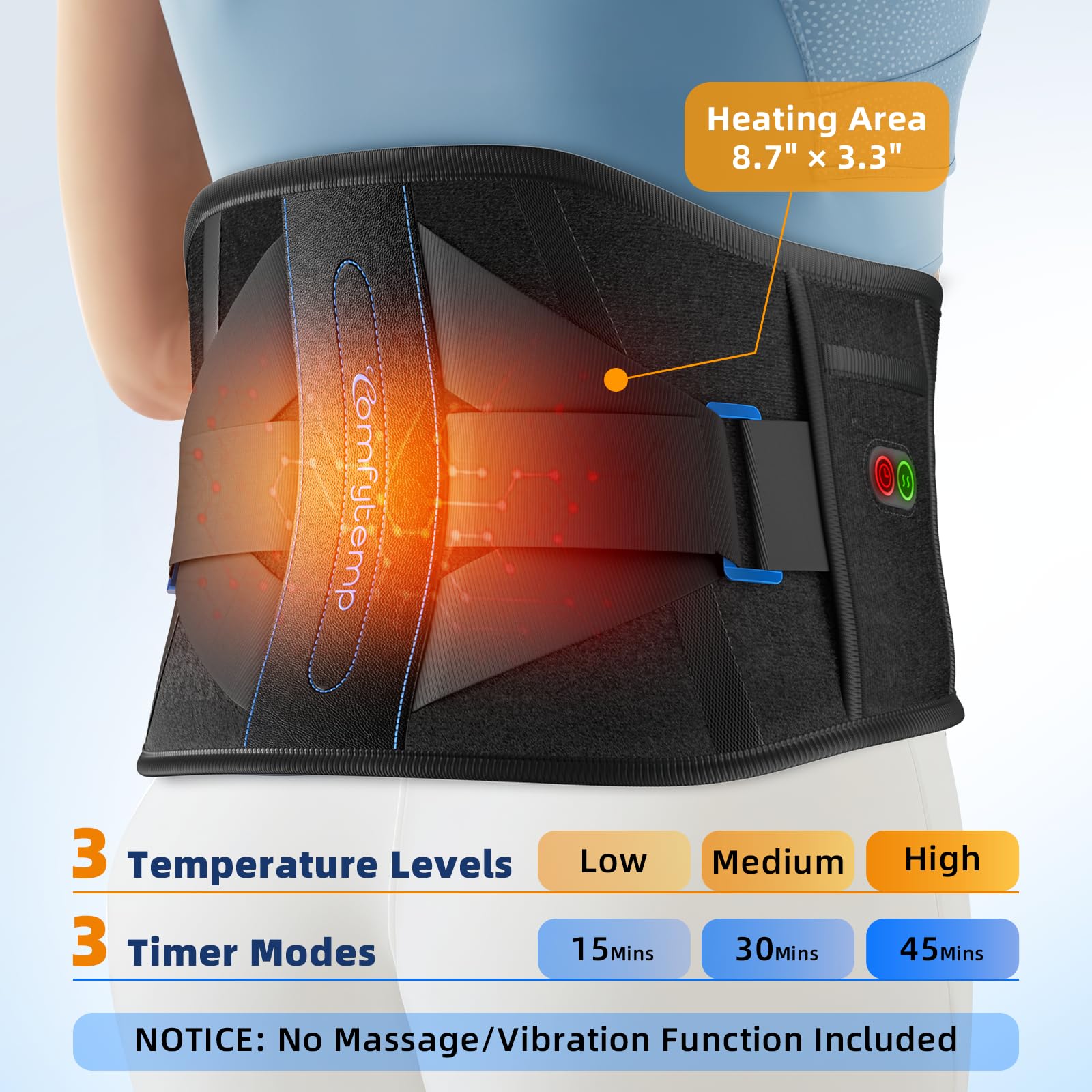 Comfytemp correas elásticas duales para un ajuste seguro