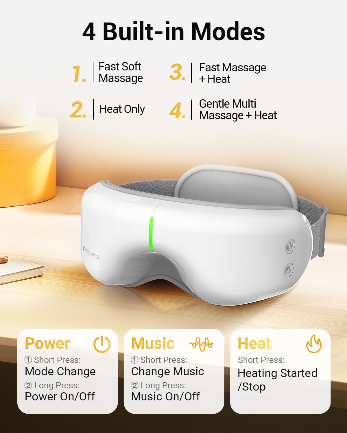 Diseño plegable de Comfytemp para llevar en la bolsa