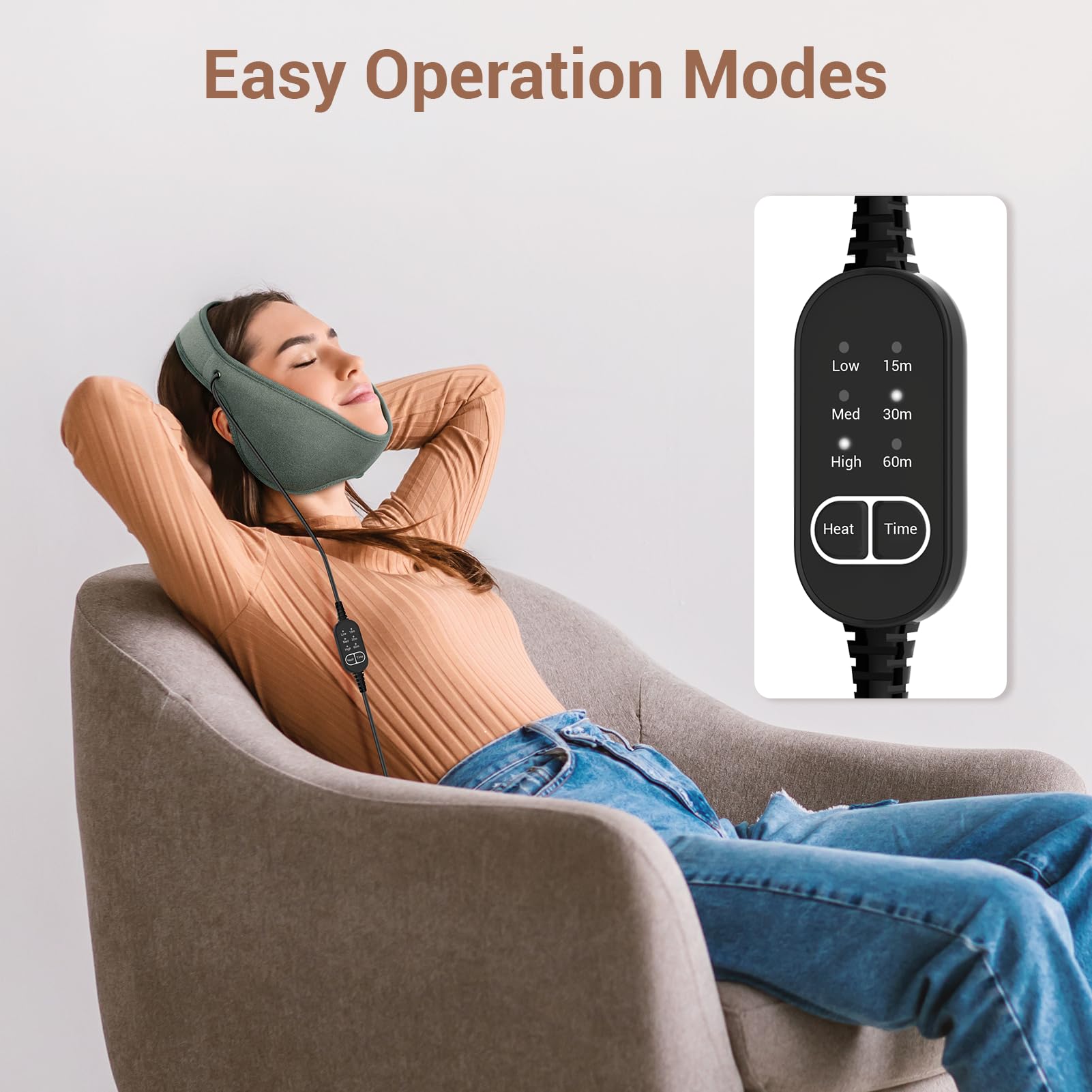 Comfytemp Diseno abraza menton para ajuste cómodo en la mandíbula