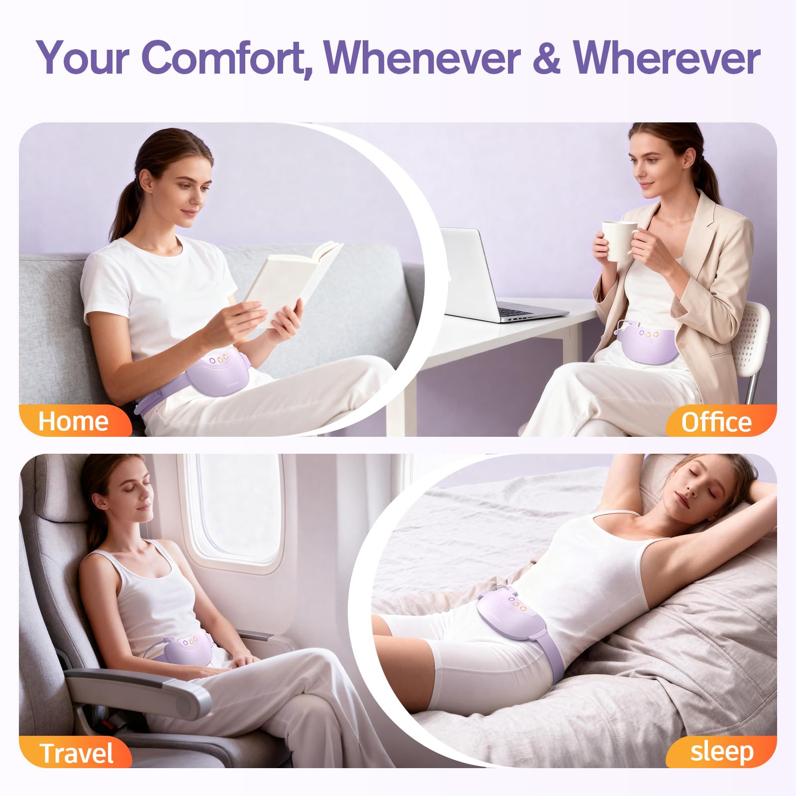 Comfytemp diseño inalámbrico, libertad para moverte mientras te calientas.