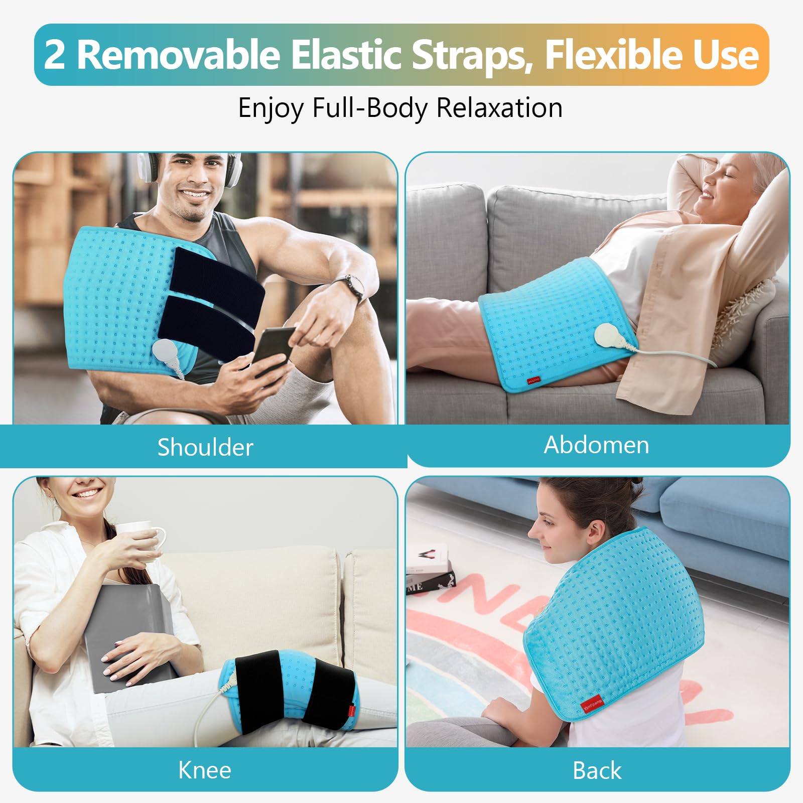 Comfytemp doble-tejido-frente-y-flanela: lado suave abrazando la piel durante el uso.