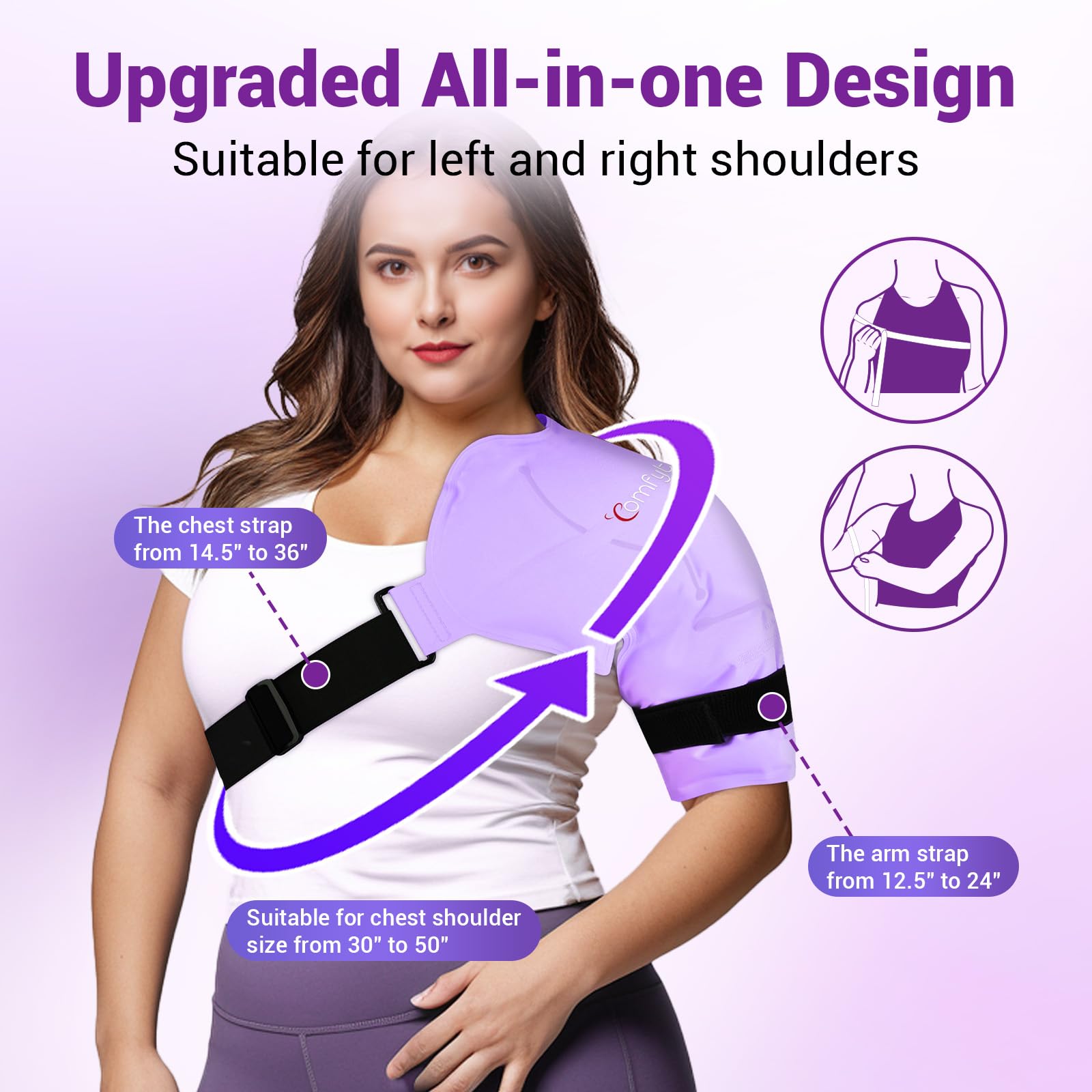 Comfytemp diseño doble tela: contacto suave para terapia localizada.