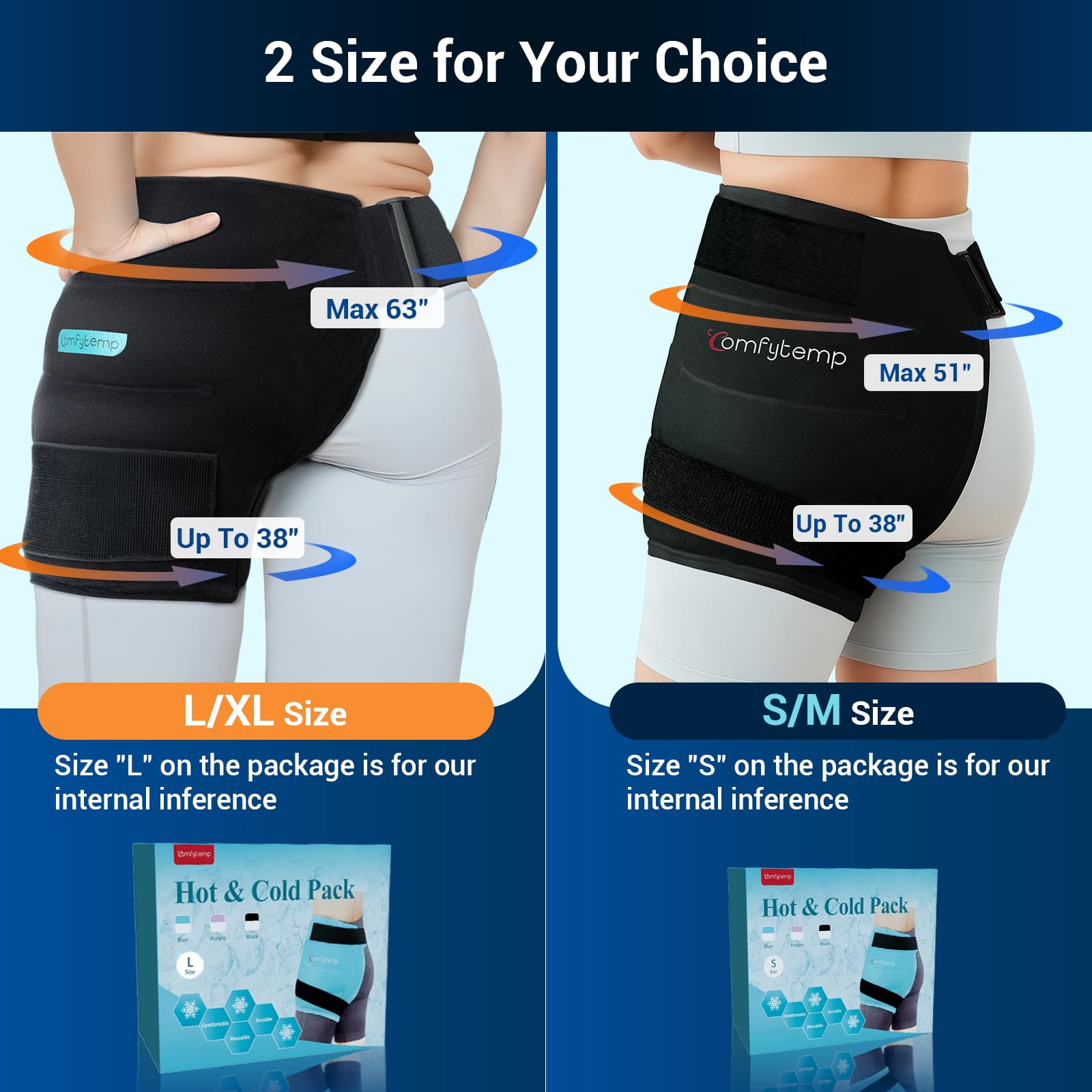 Comfytemp dos-correas-compresion-ajustables para ajuste seguro