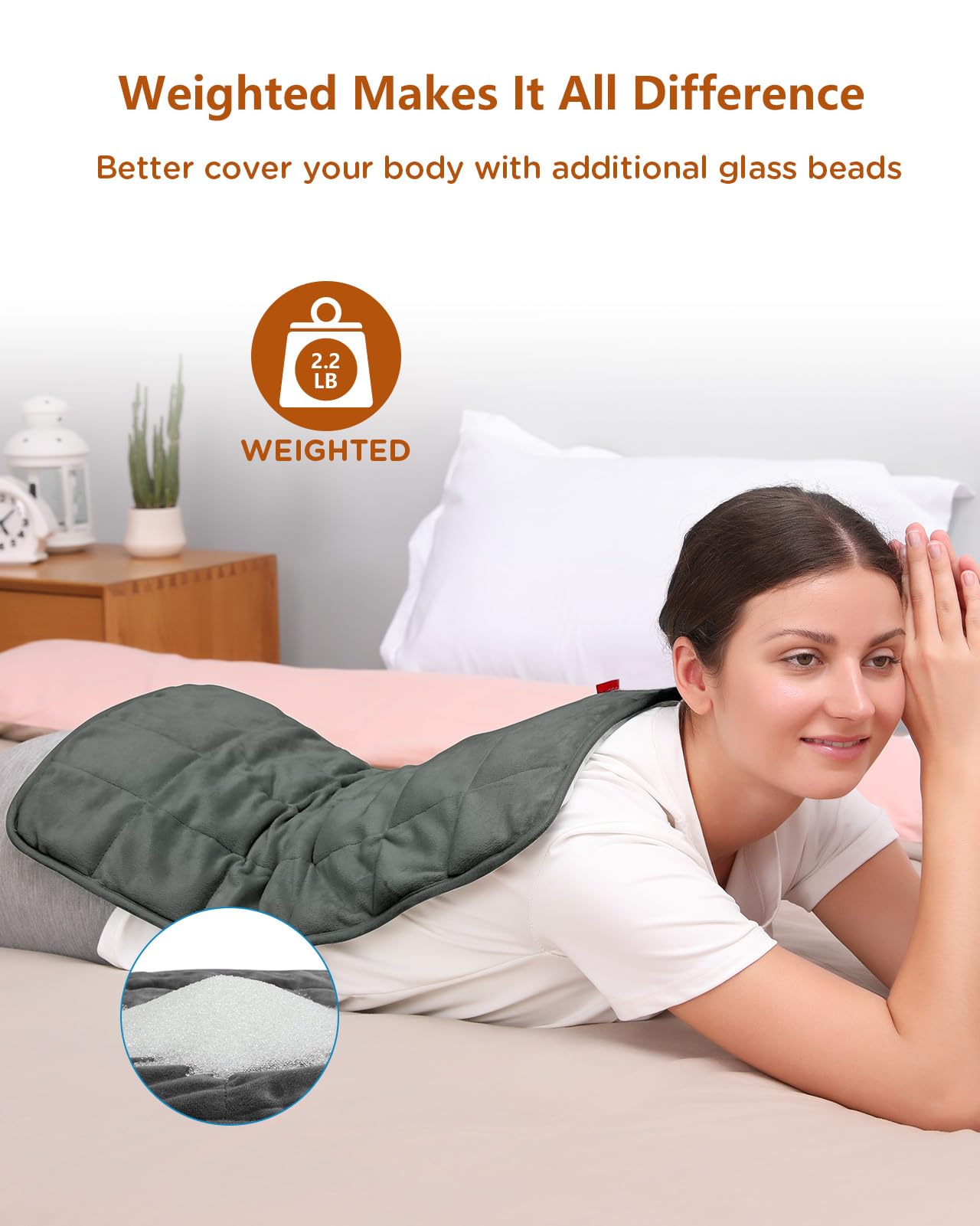 Comfytemp con flanela suave, suavidad al tacto y confort durante sesiones.