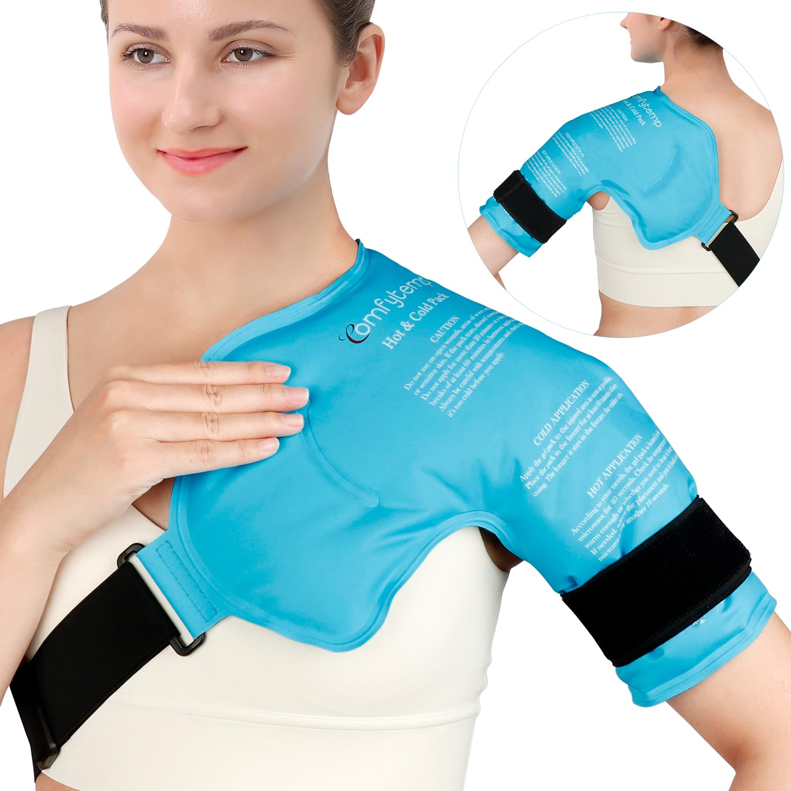 Compresa de hielo Comfytemp para hombro con alivio prolongado.
