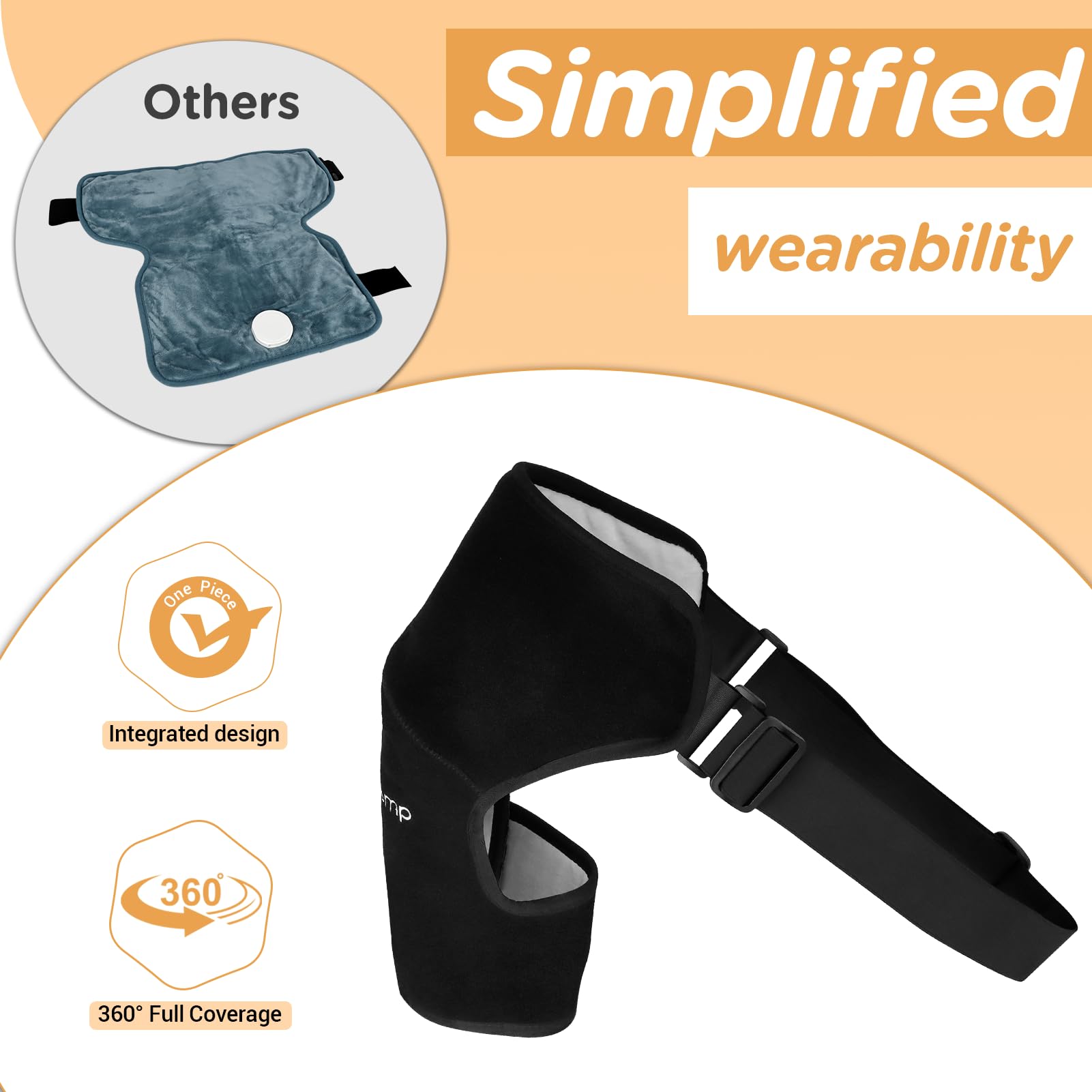 Comfytemp hombro funda desmontable lavable a máquina.