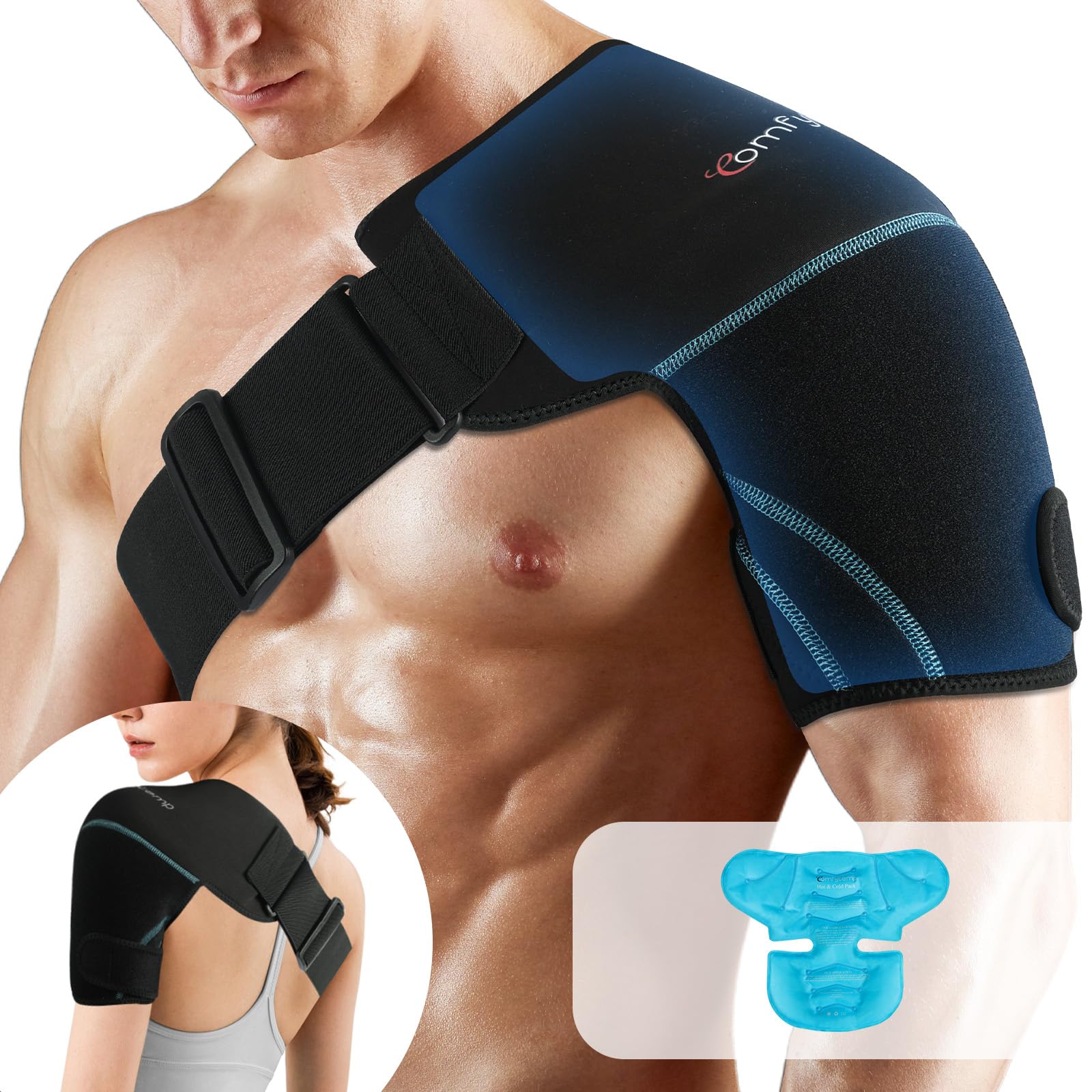 Comfytemp hombro gel frontal: apoyo cómodo para molestias en el hombro.