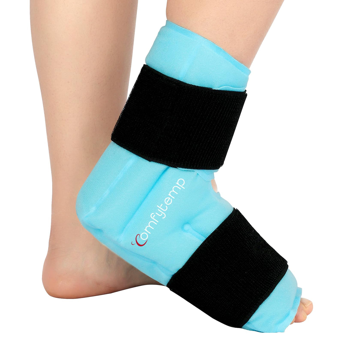 Comfytemp envoltura de hielo para pie y tobillo, cobertura completa y alivio focal.