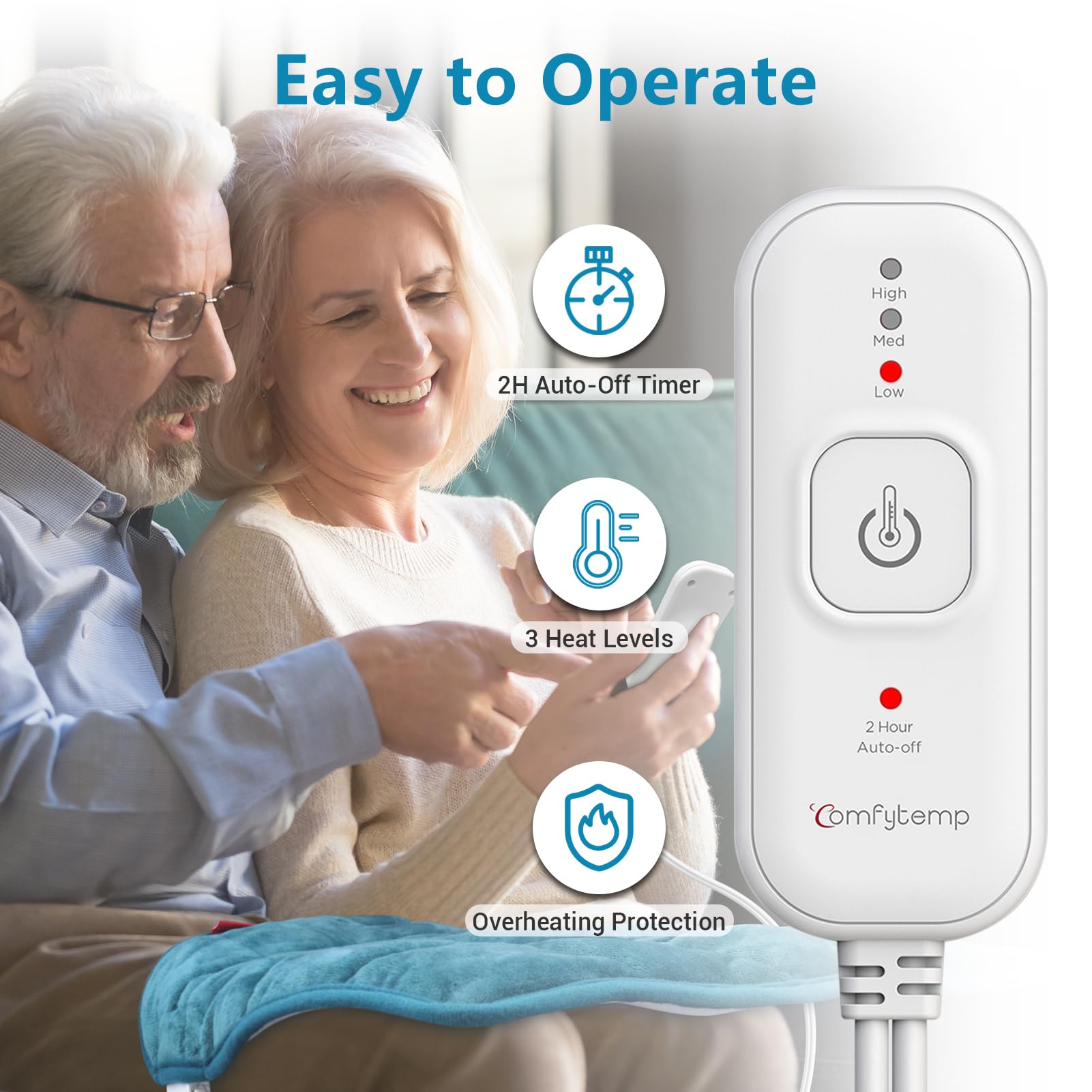 Comfytemp lavado a máquina con control desmontable