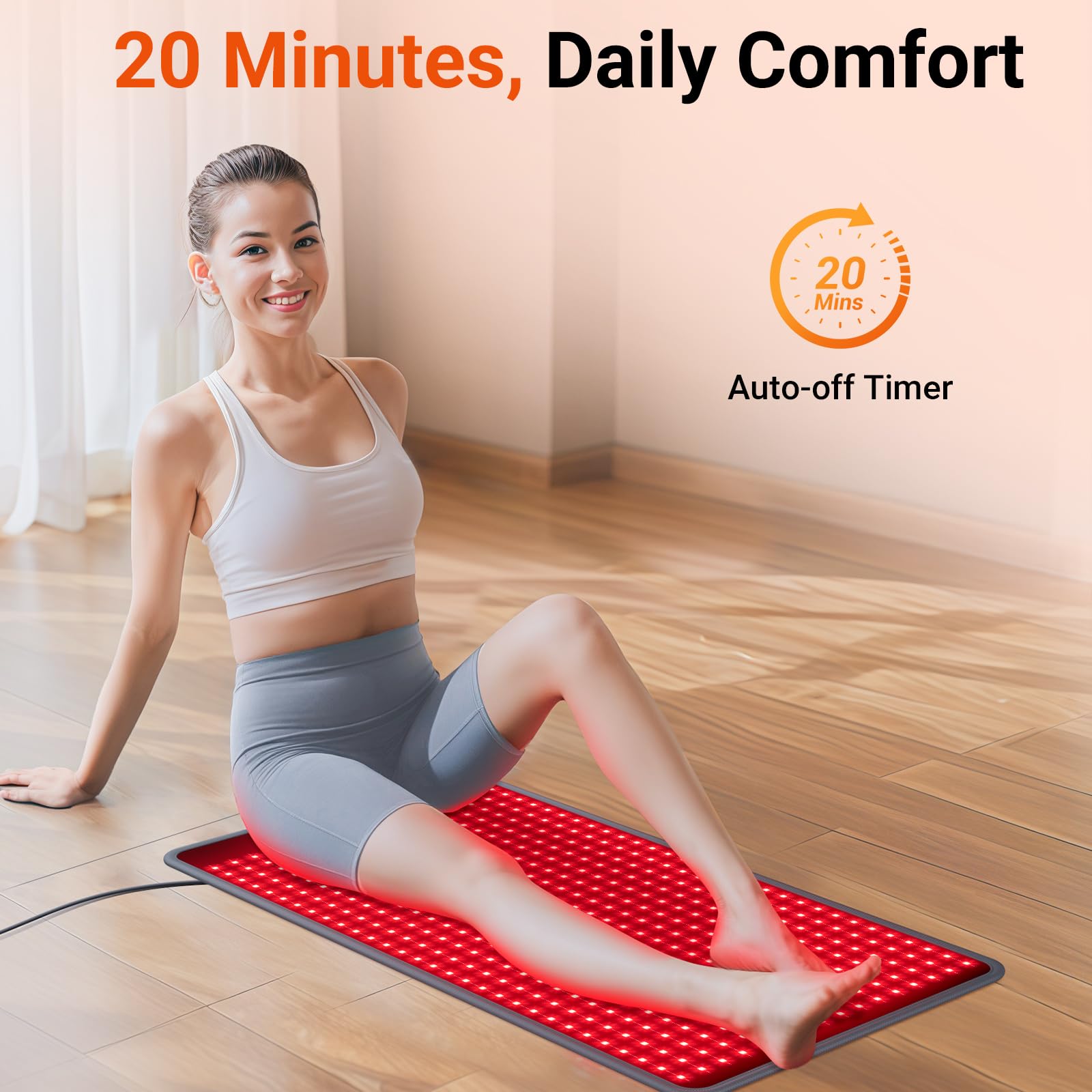 La manta de luz roja Comfytemp para uso diario en espalda y piernas.