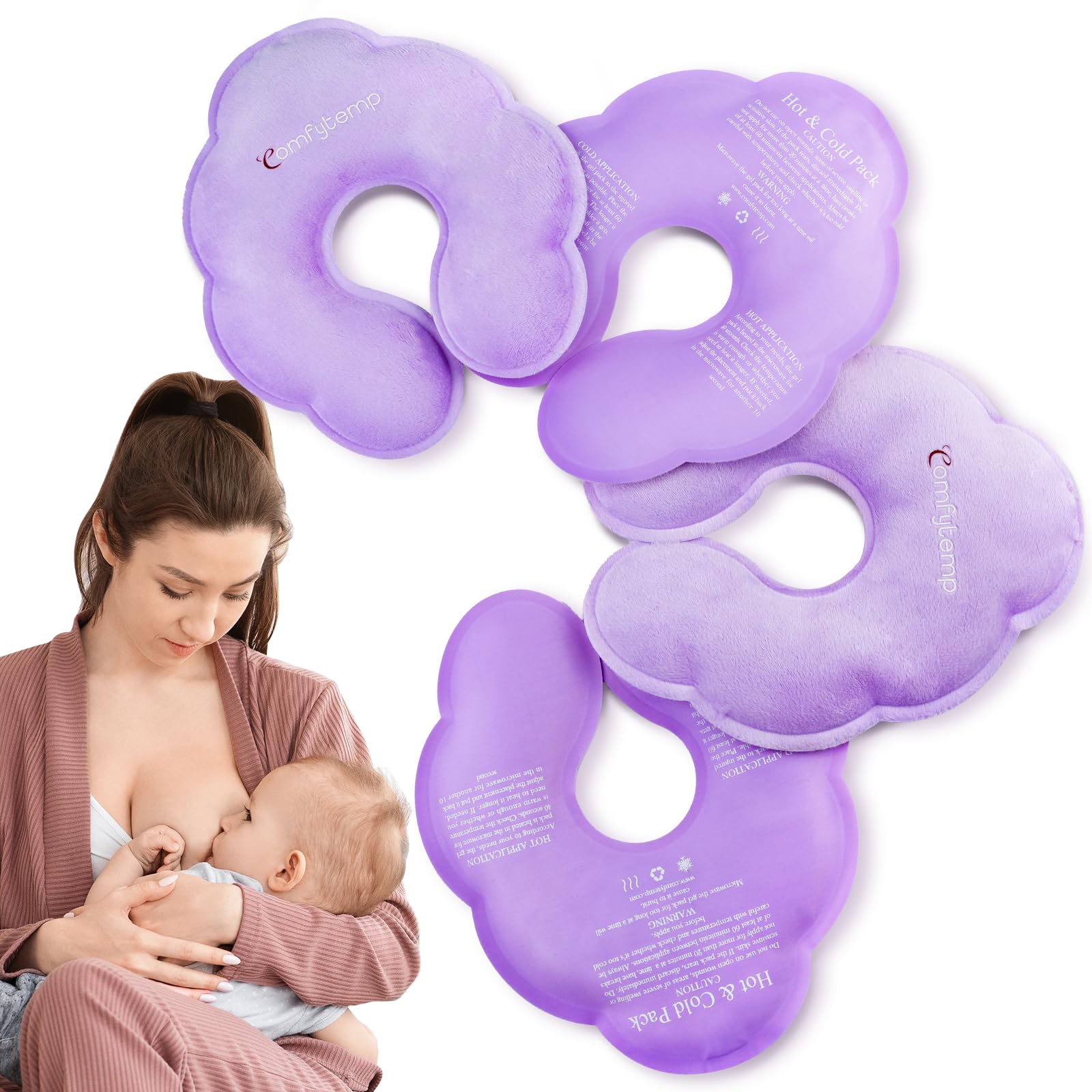 Comfytemp Paquetes lactancia: pads de gel para pecho y alivio cómodo.