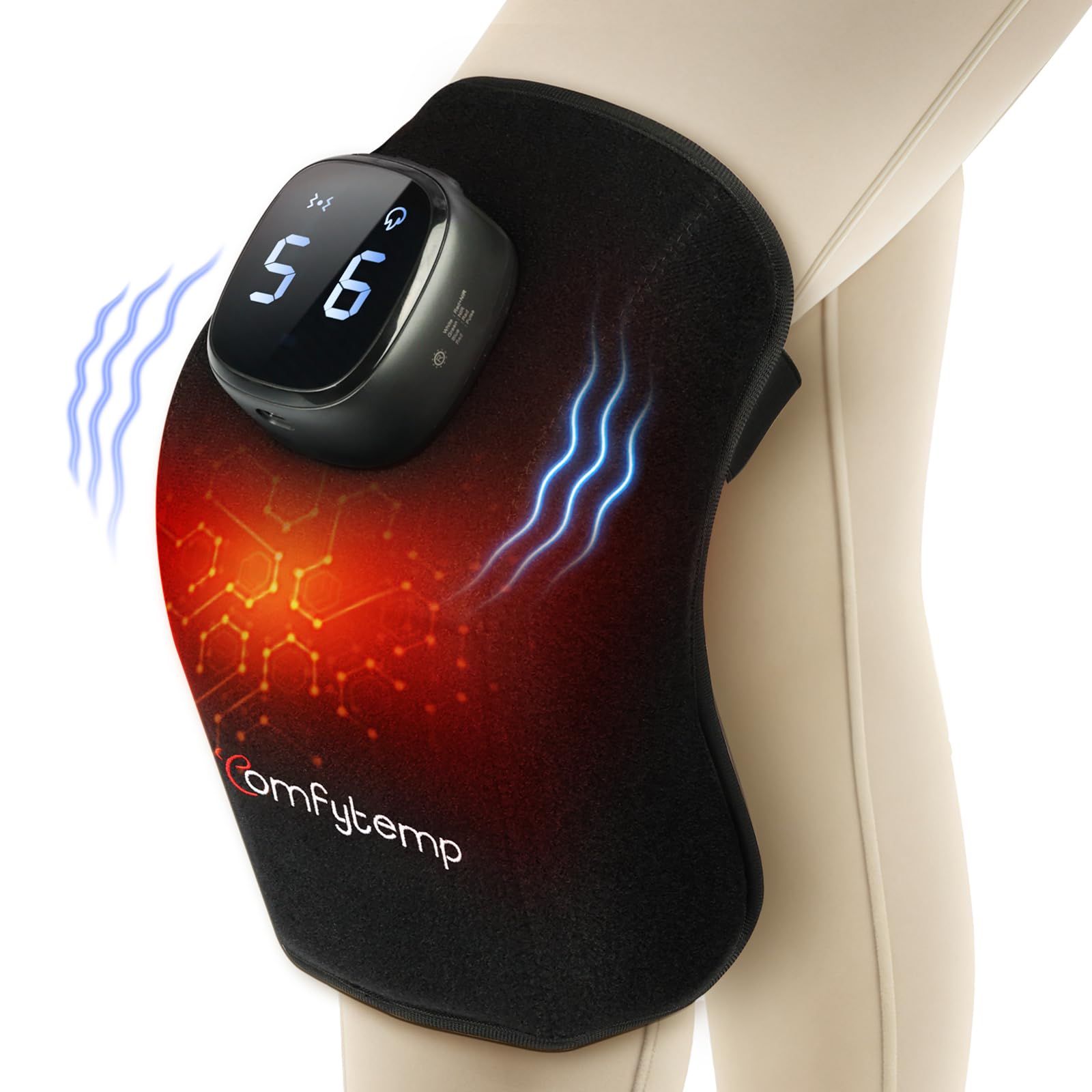 Comfytemp rodilla diseño ergonómico 3D para ajuste cómodo diario.