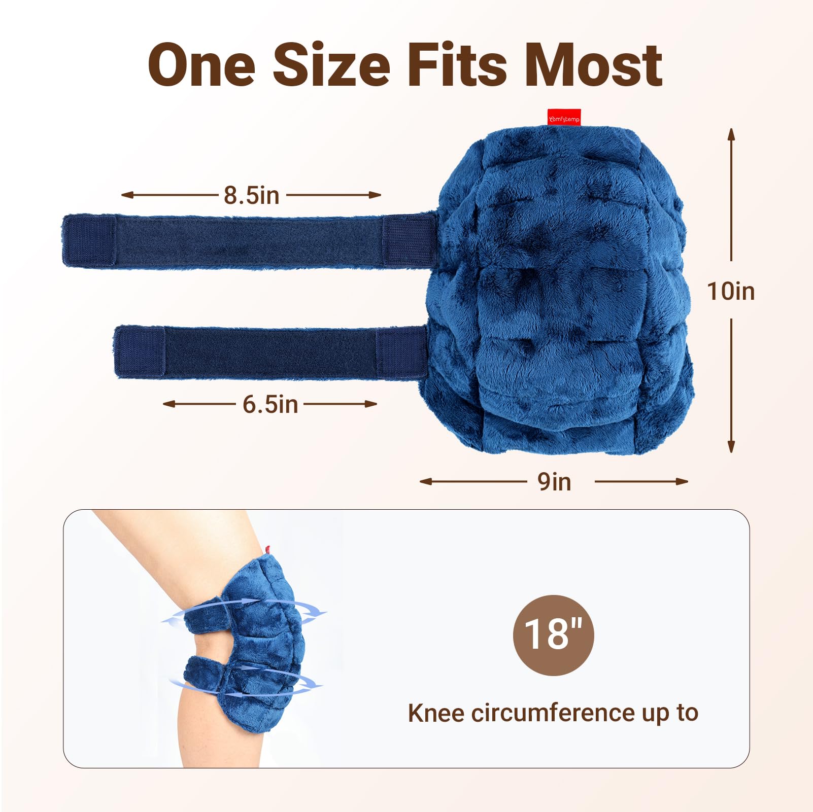 Comfytemp rodilla, terapia de calor suave para aliviar molestias diarias.