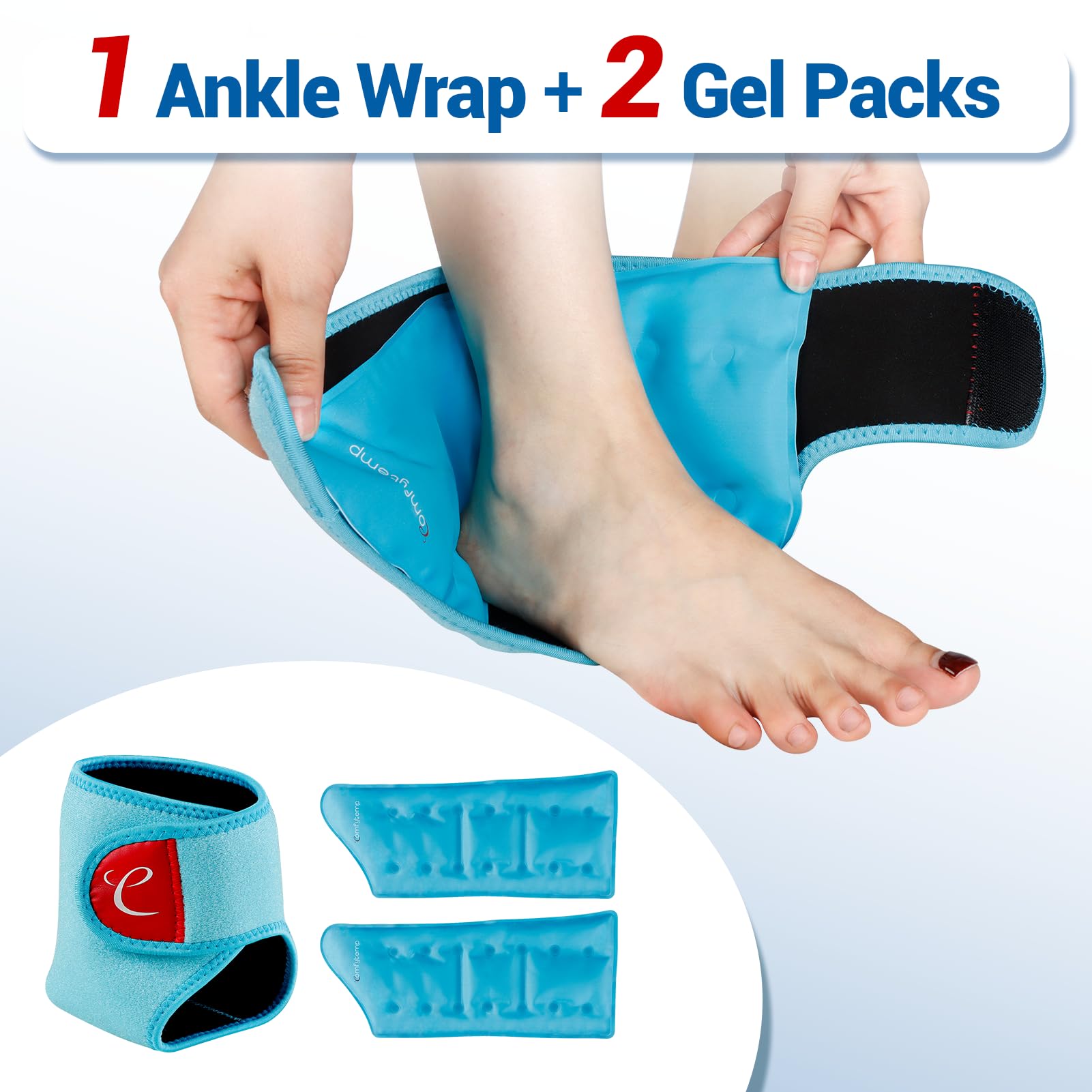 Comfytemp talón-frio muestra ajuste cómodo y cobertura amplia.