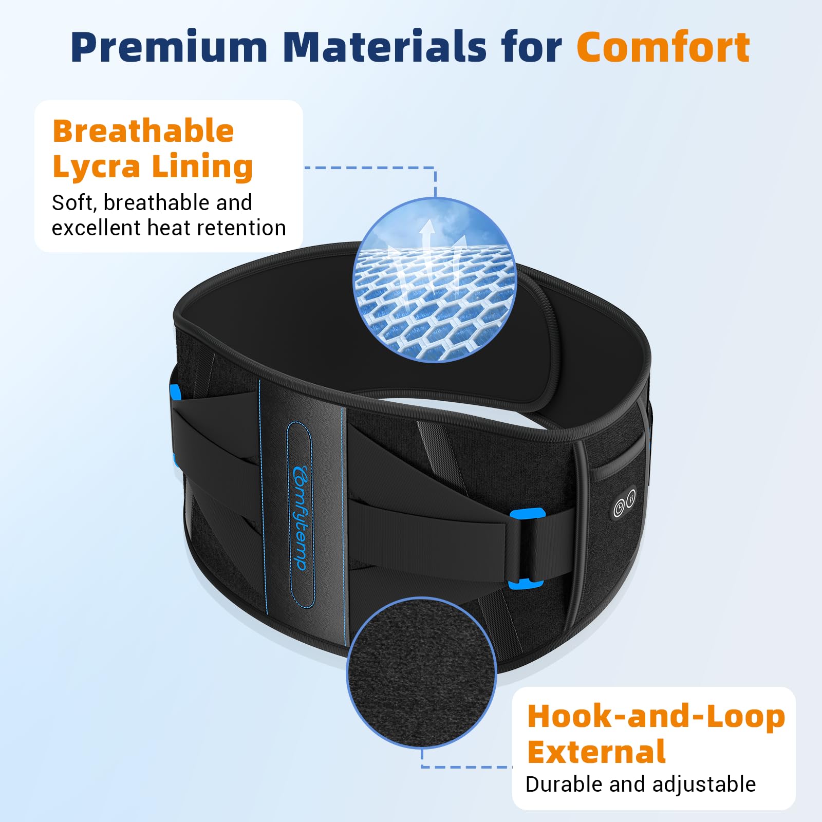 Comfytemp tejido transpirable para uso cómodo durante todo el día