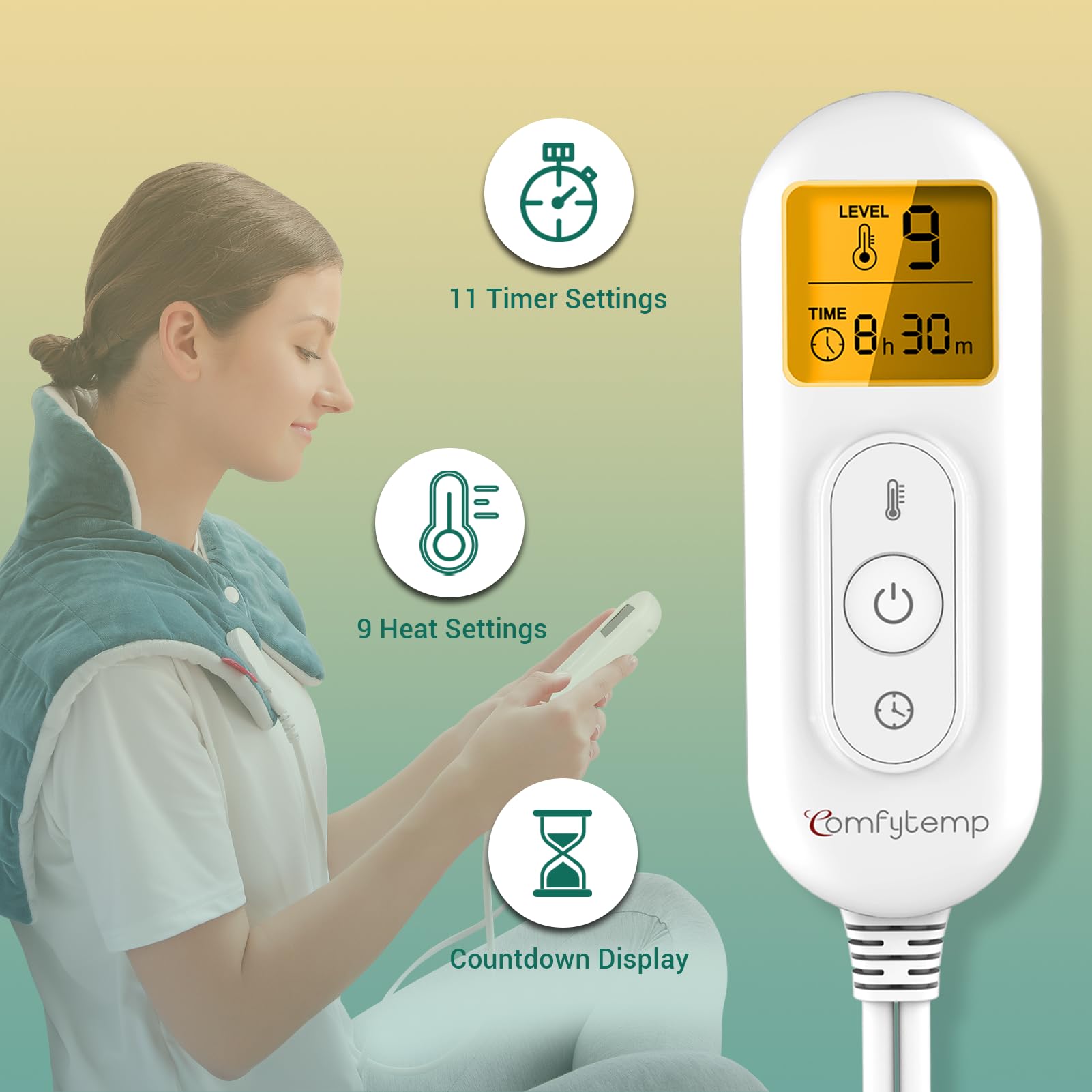 Temporizadores automáticos de Comfytemp para sesiones seguras y prácticas.