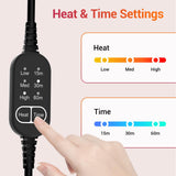 Comfytemp temporizadores de 15, 30 y 60 minutos para uso seguro.